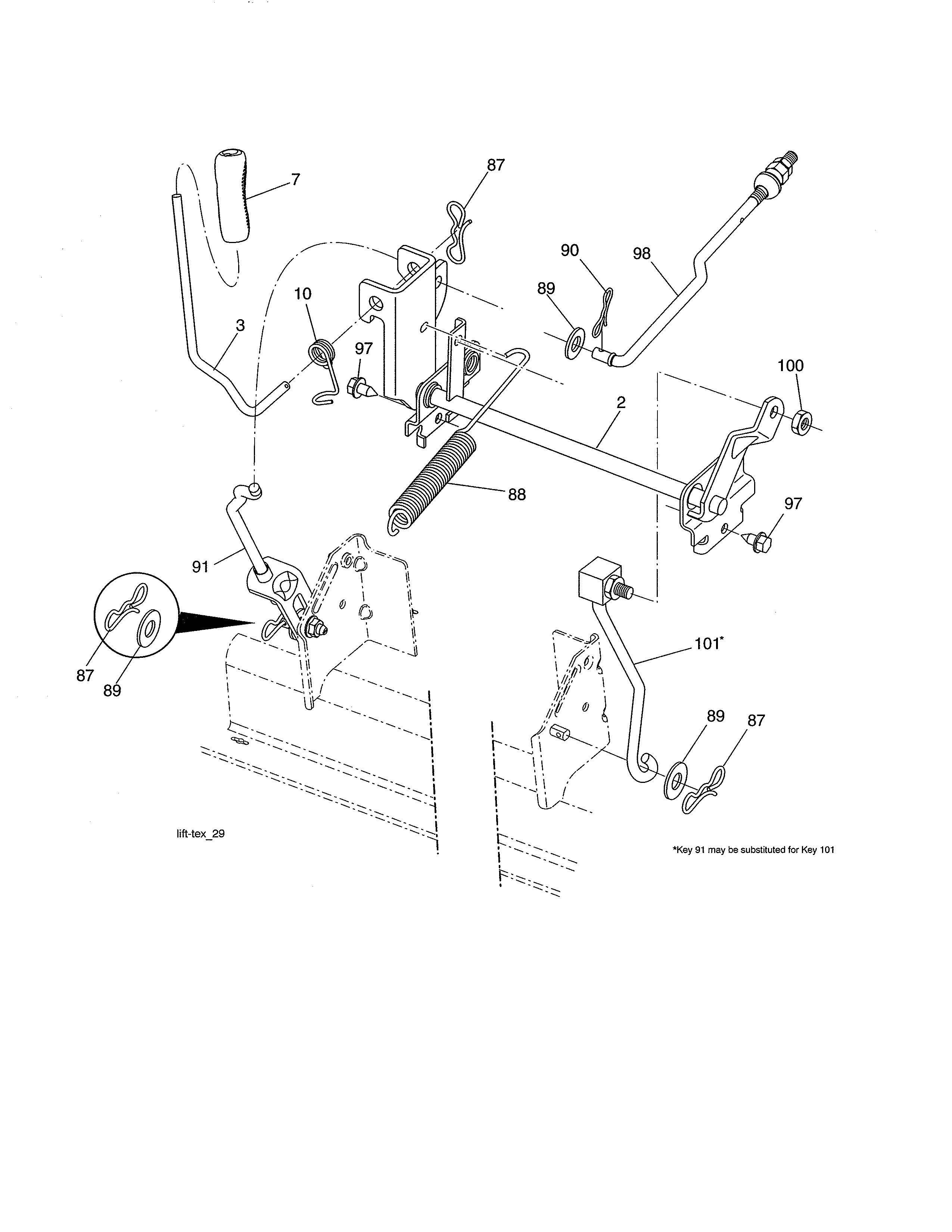 Craftsman 917986470 mower lift diagram