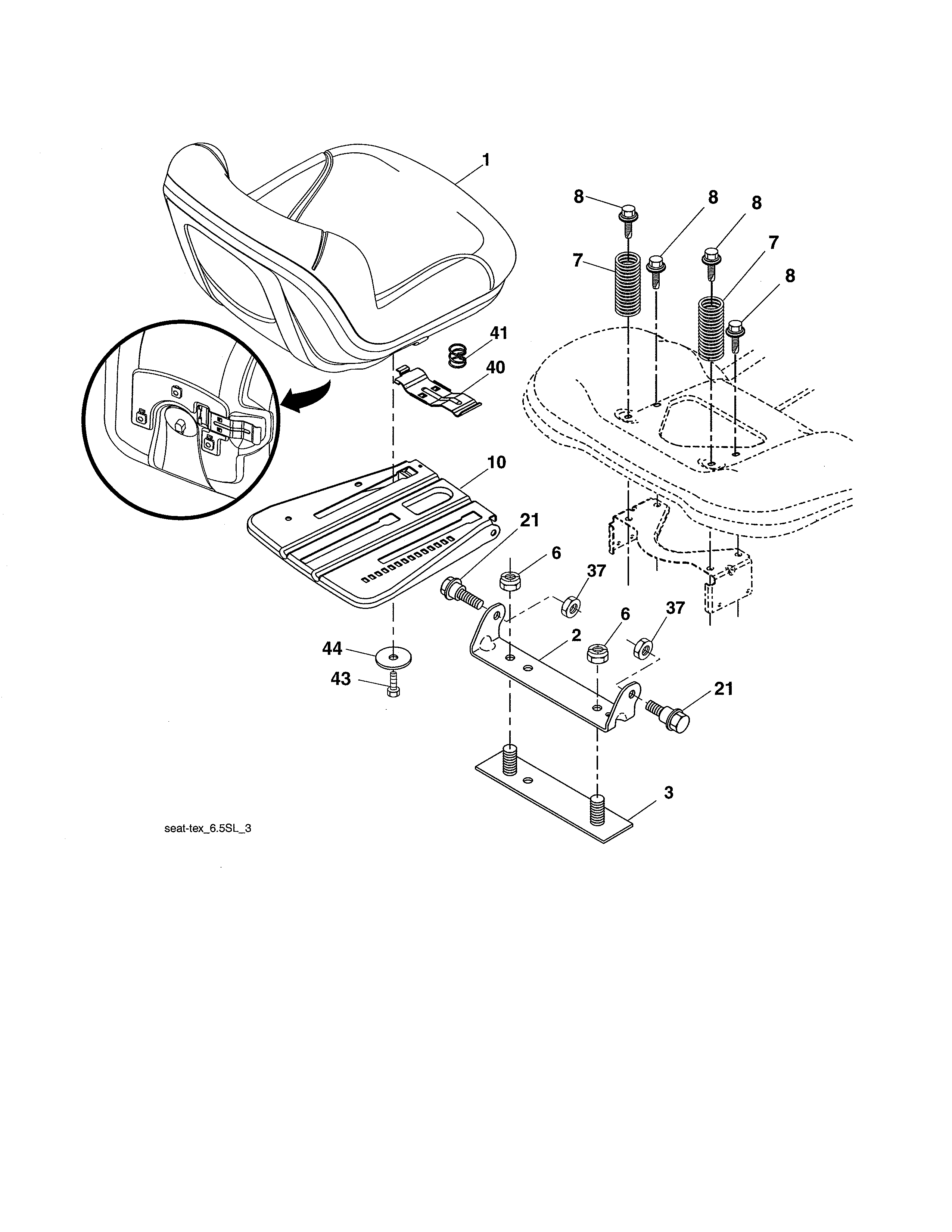 Craftsman 917986470 seat diagram