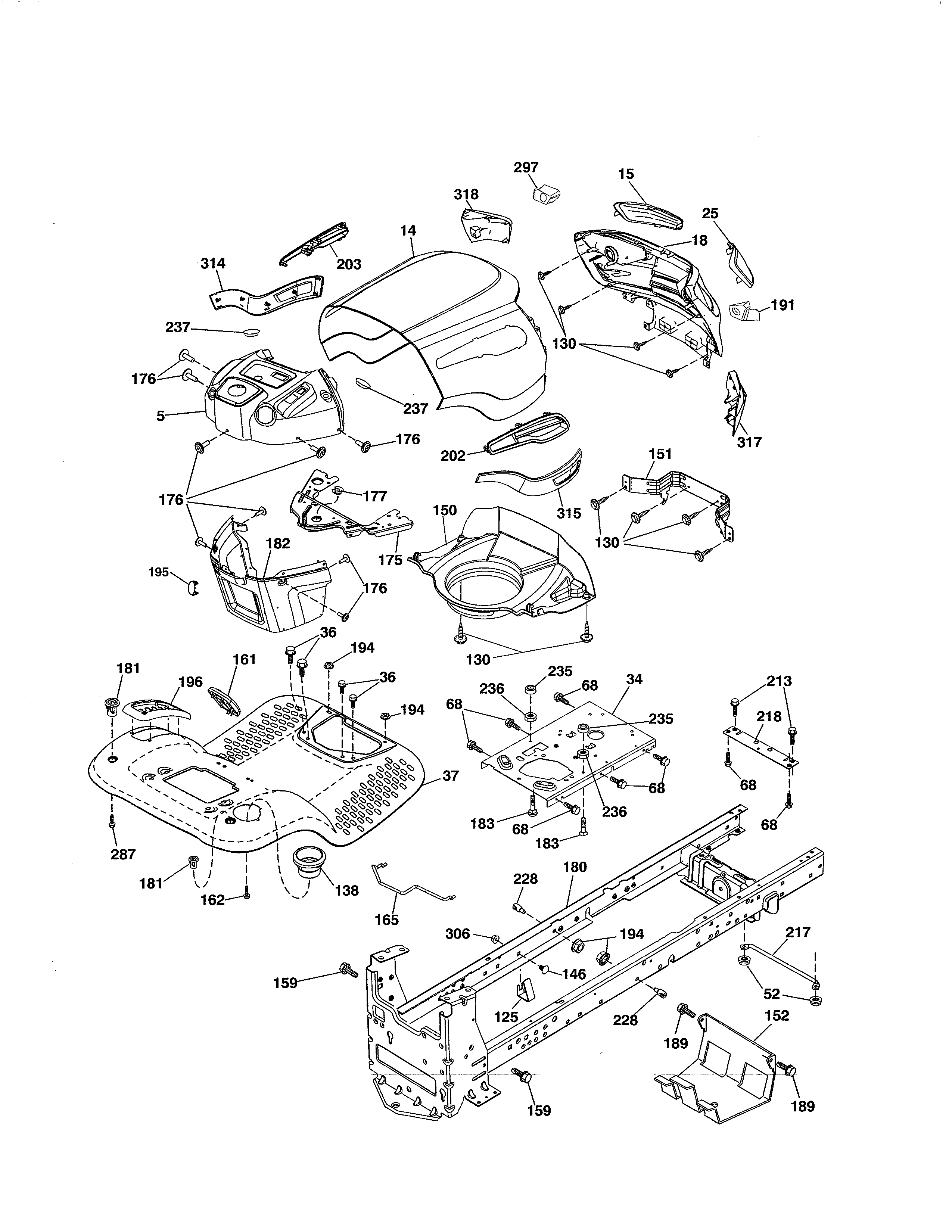Craftsman 917992901 chassis & enclosures diagram