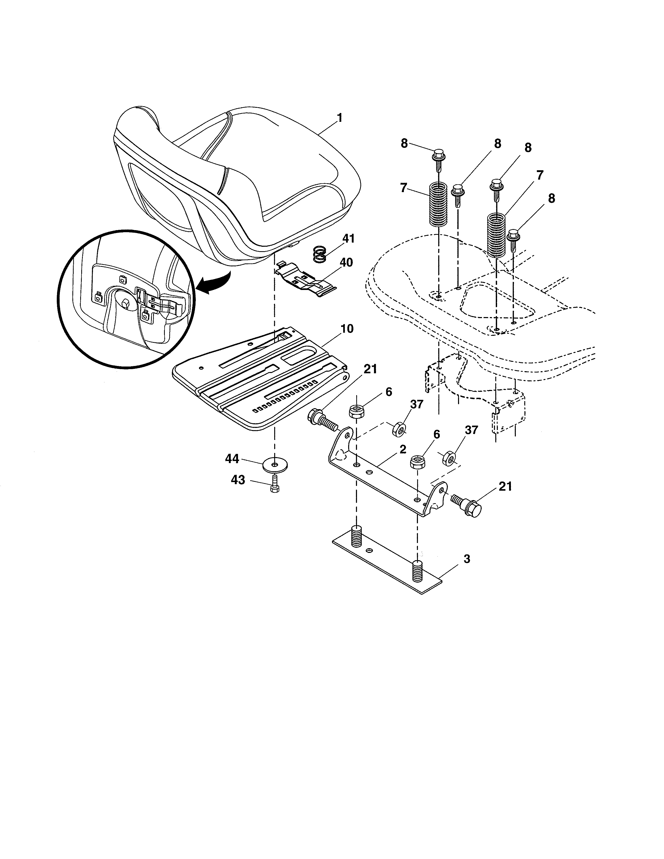 Craftsman 917992901 seat diagram