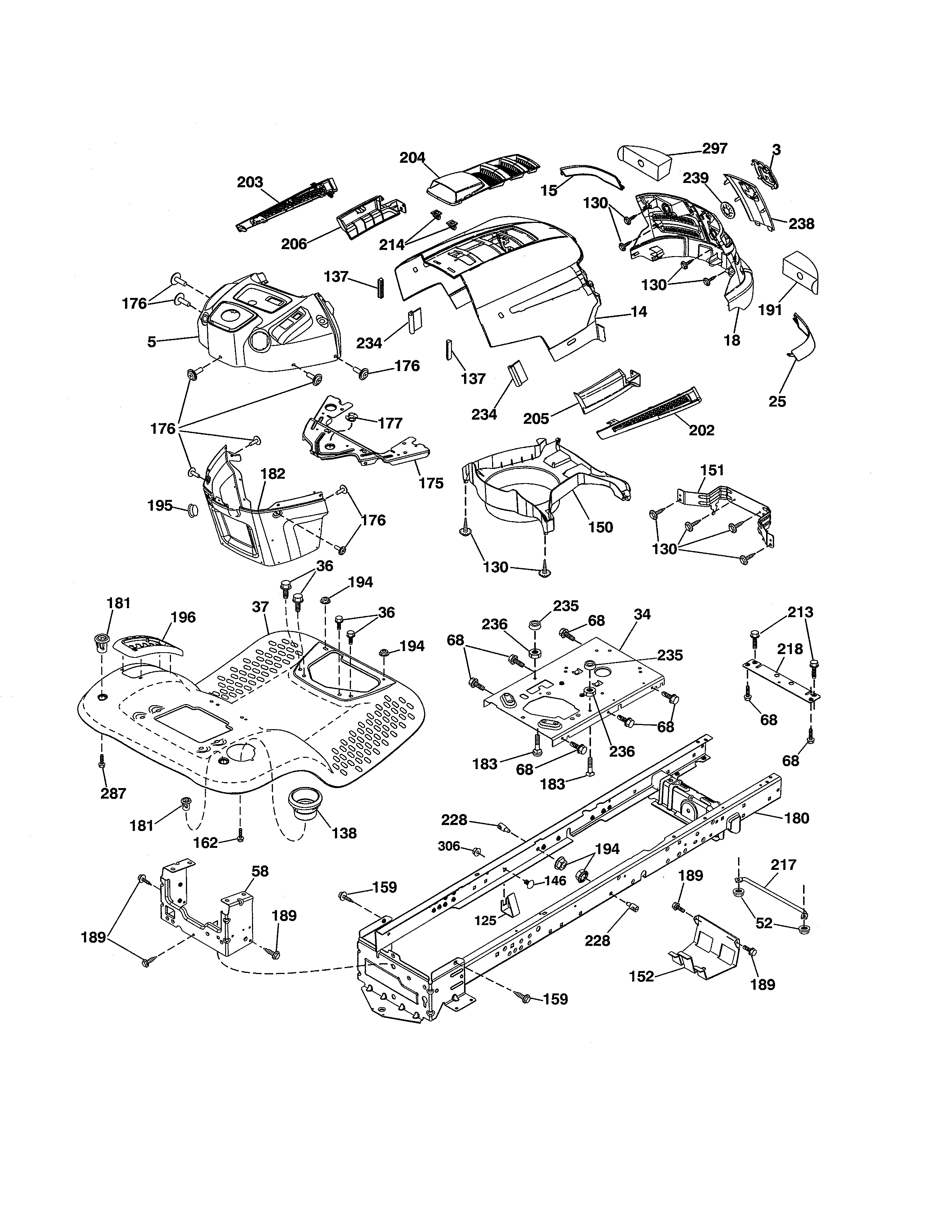 Husqvarna 96043017100 chassis diagram
