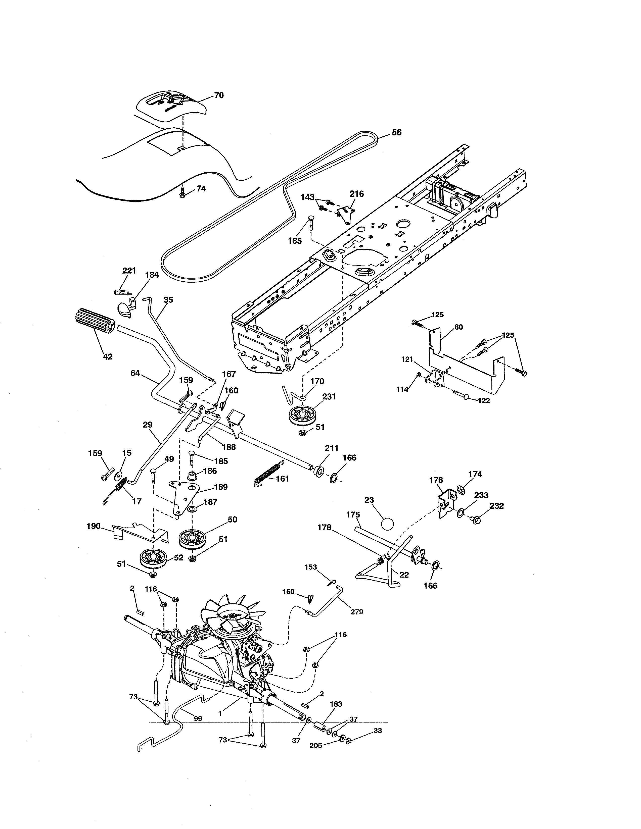 Husqvarna 96043017100 drive diagram