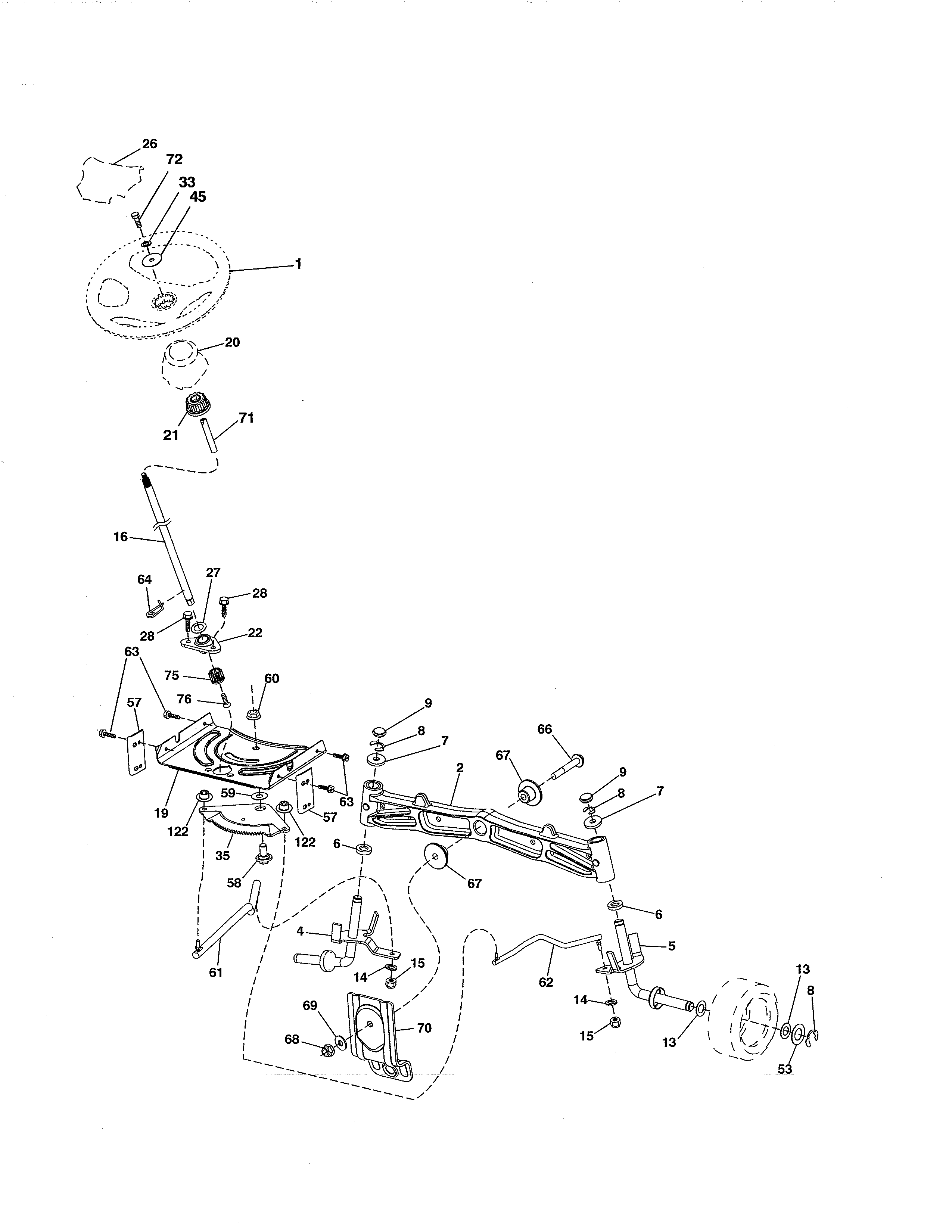 Husqvarna 96043017100 steering diagram
