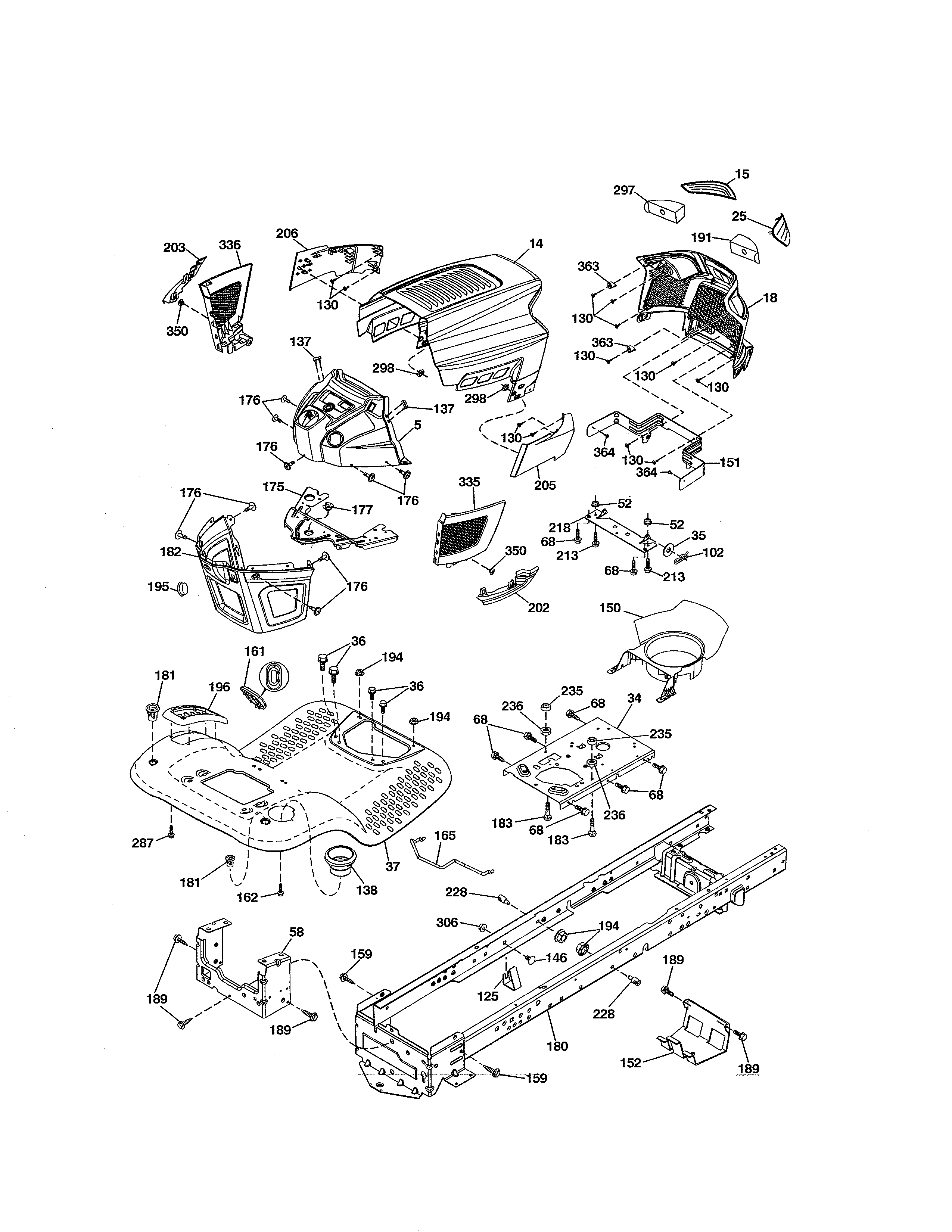 Craftsman 917203820 chassis diagram