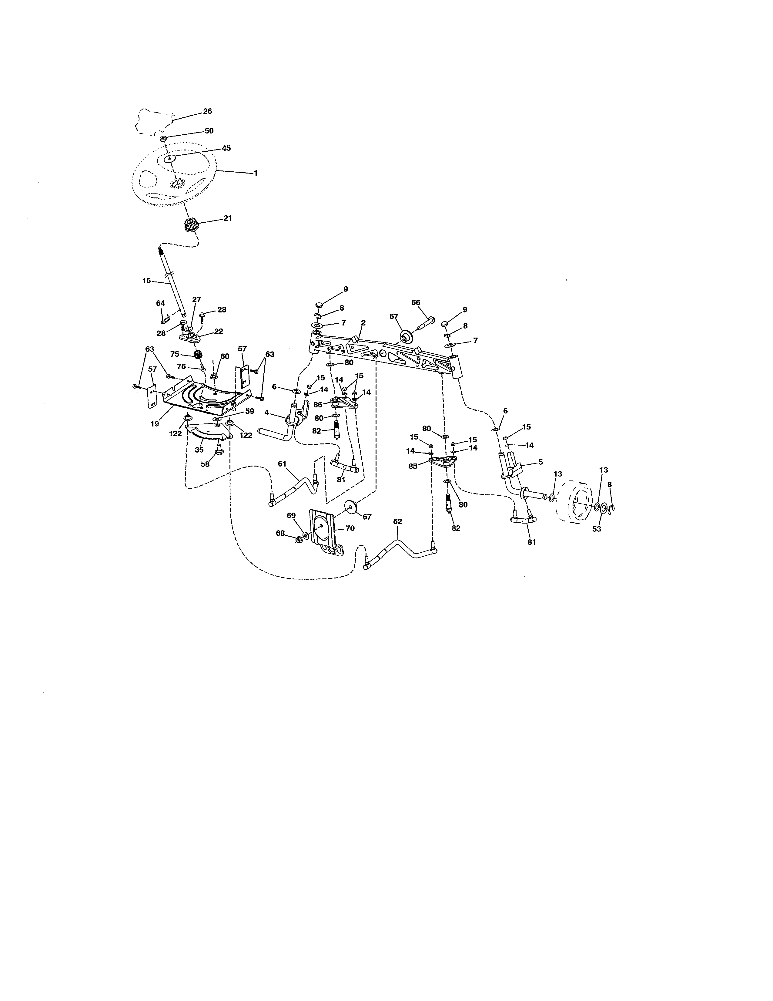 Craftsman 917203820 steering diagram