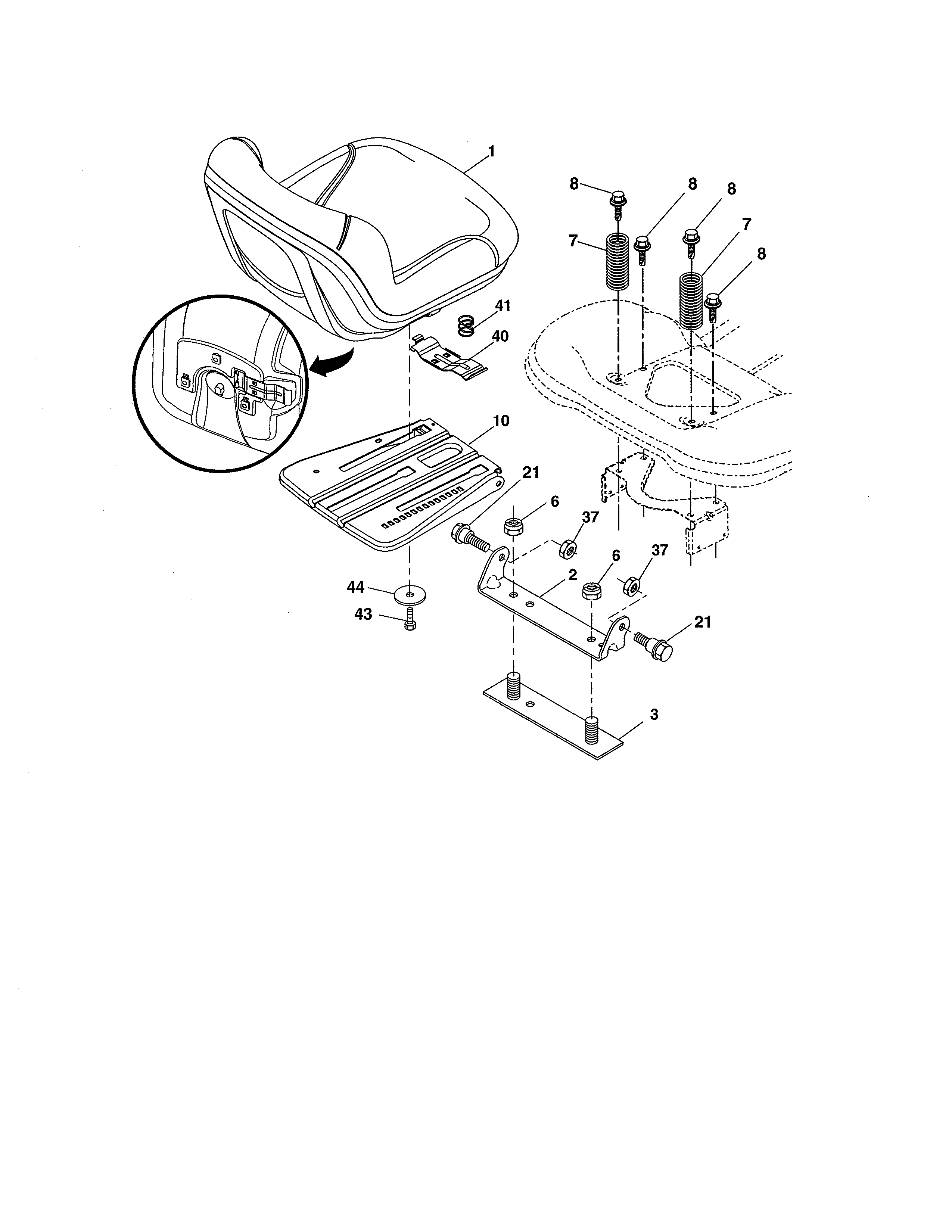 Craftsman 917203820 seat diagram