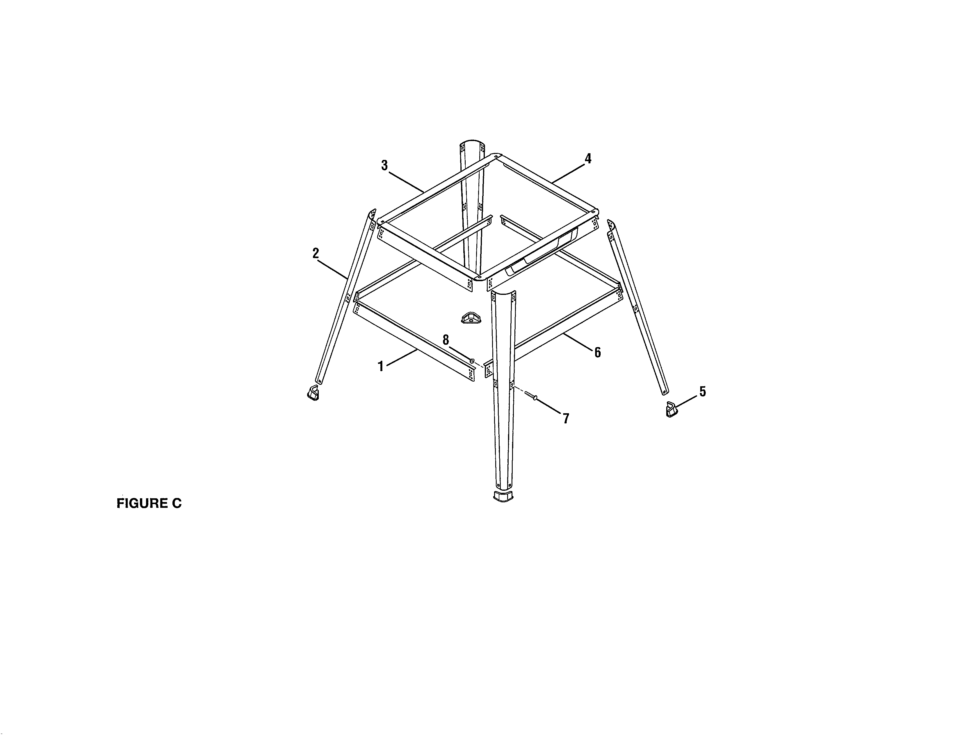 Craftsman 315353450 leg stand diagram