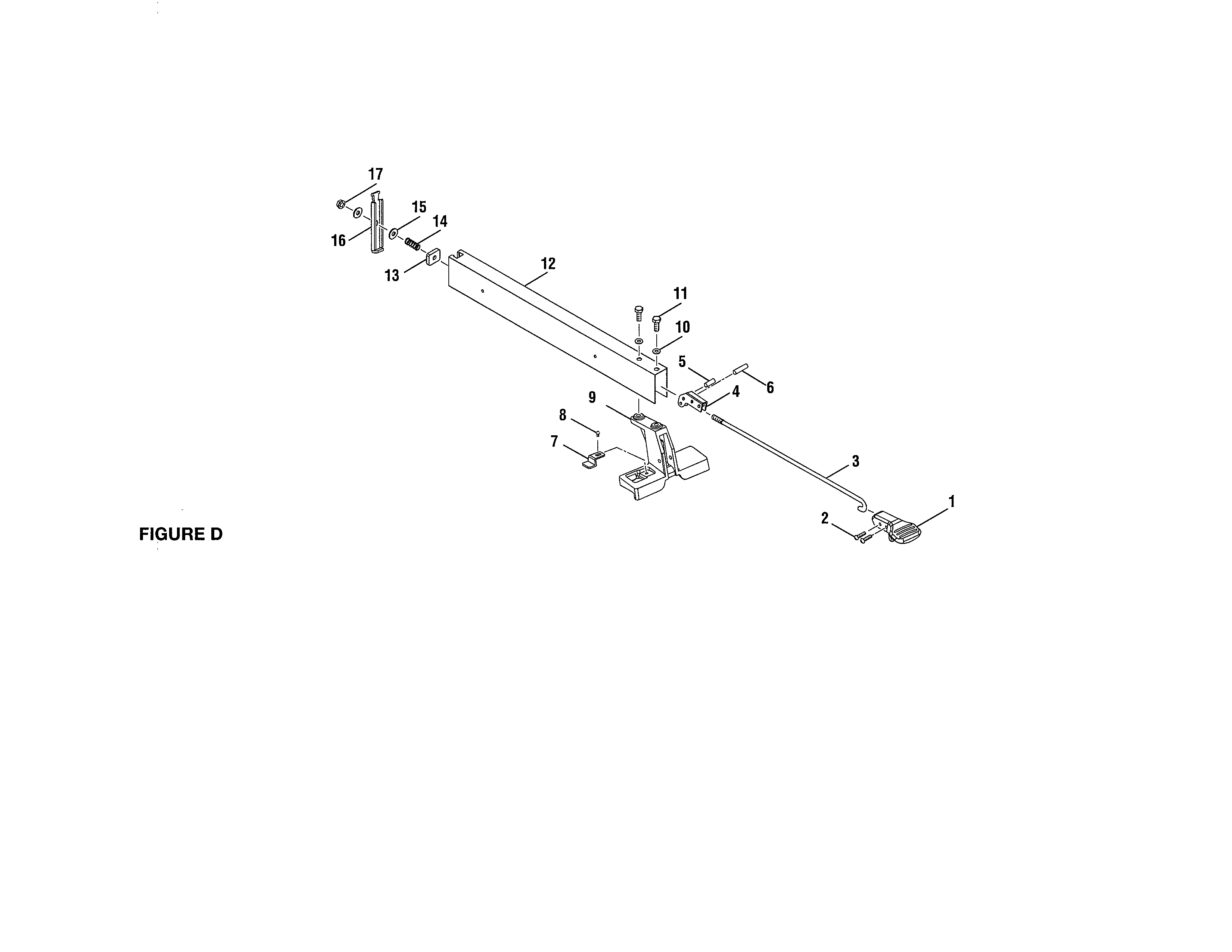 Craftsman 315353450 fence/front block/locking lever diagram