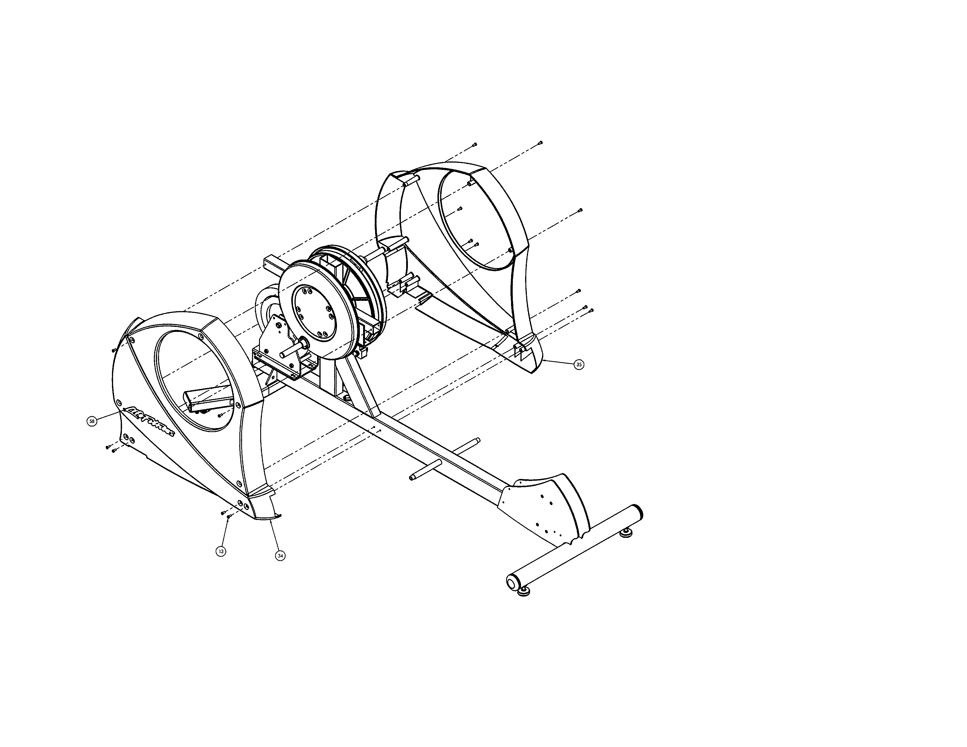 Life Fitness X3-XX00-0103 rear shroud diagram