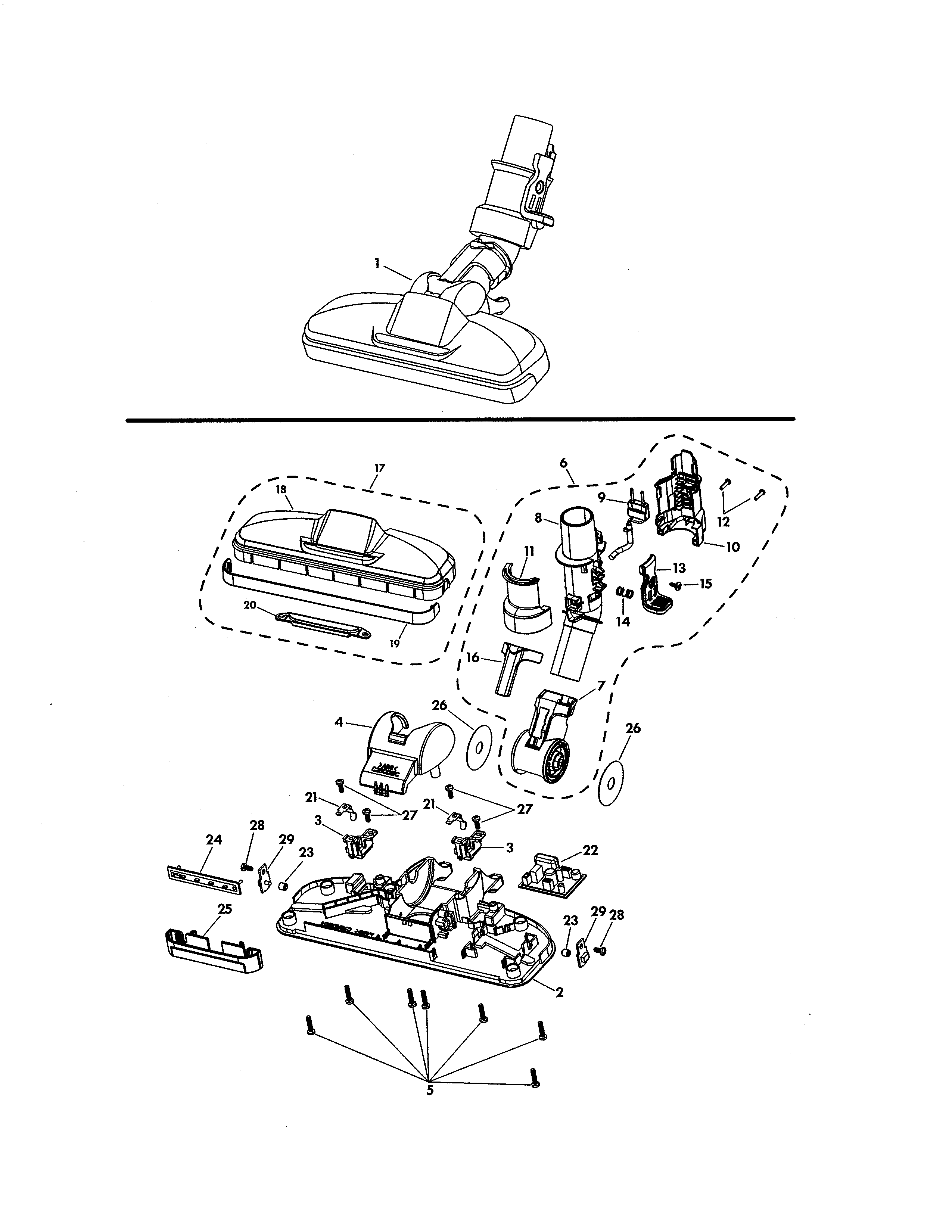 Kenmore Elite 11621814411 floor brush diagram