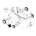 Husqvarna 96145001901 drive control/gear case/wheels diagram