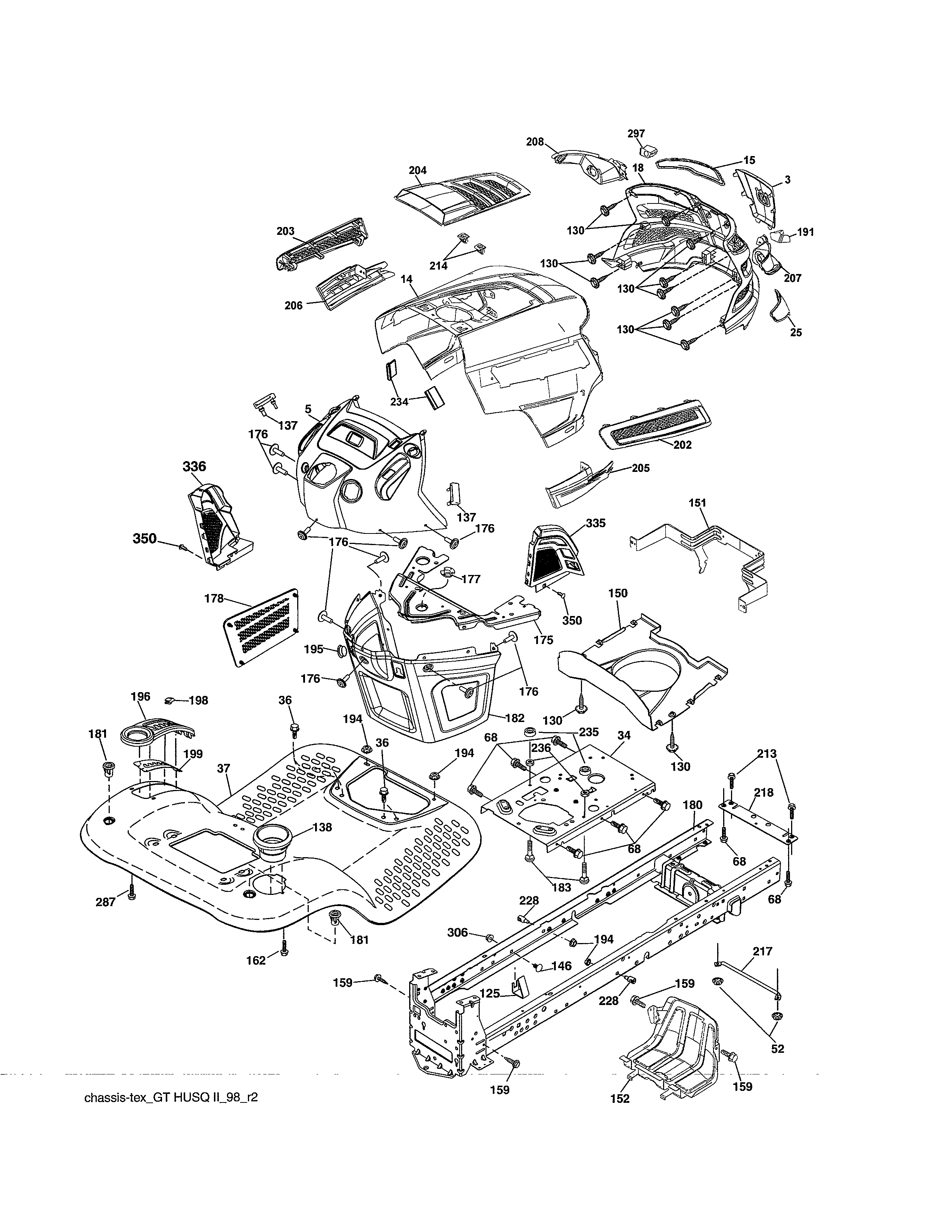 Husqvarna 96043017301 chassis diagram