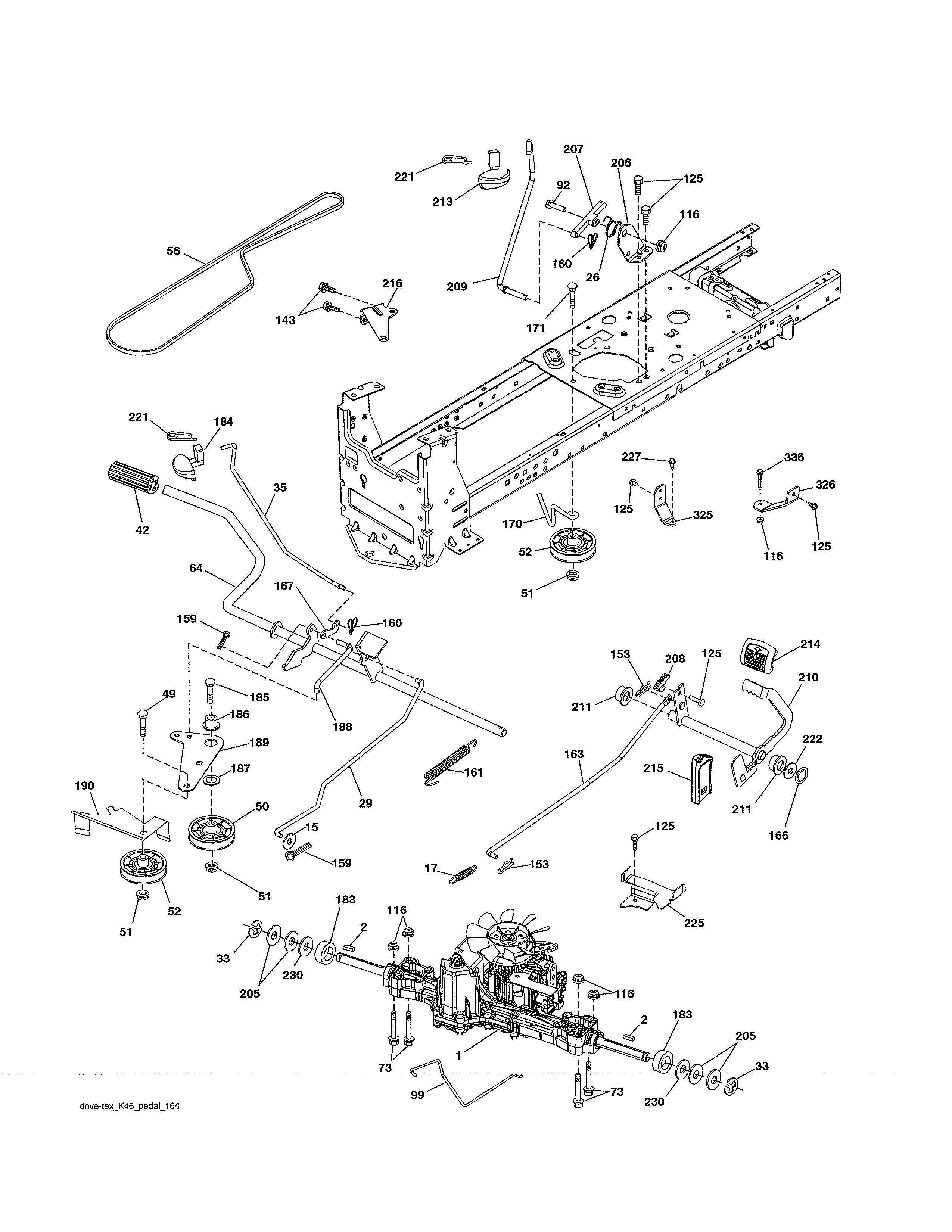 Husqvarna 96043017301 drive diagram