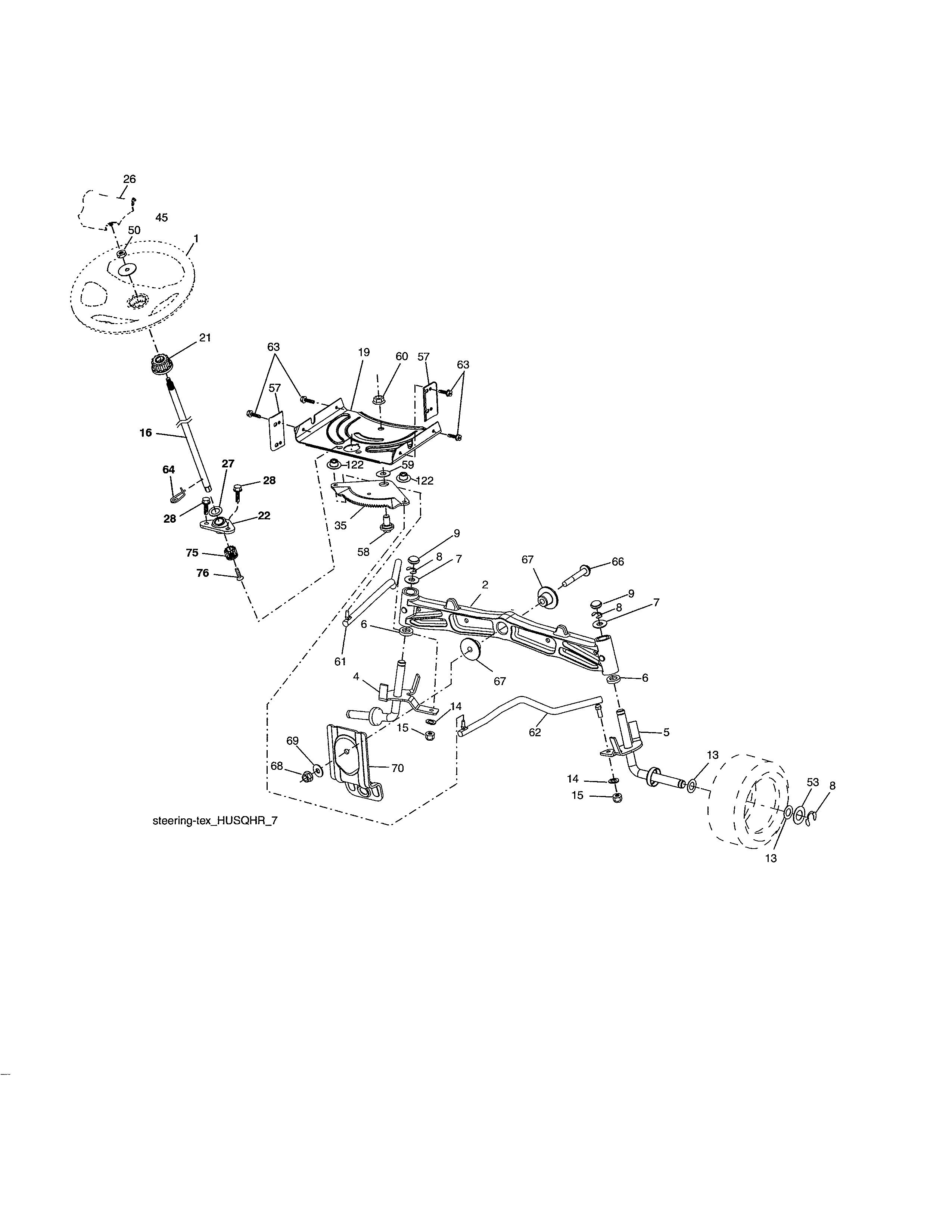 Husqvarna 96043017200 steering diagram