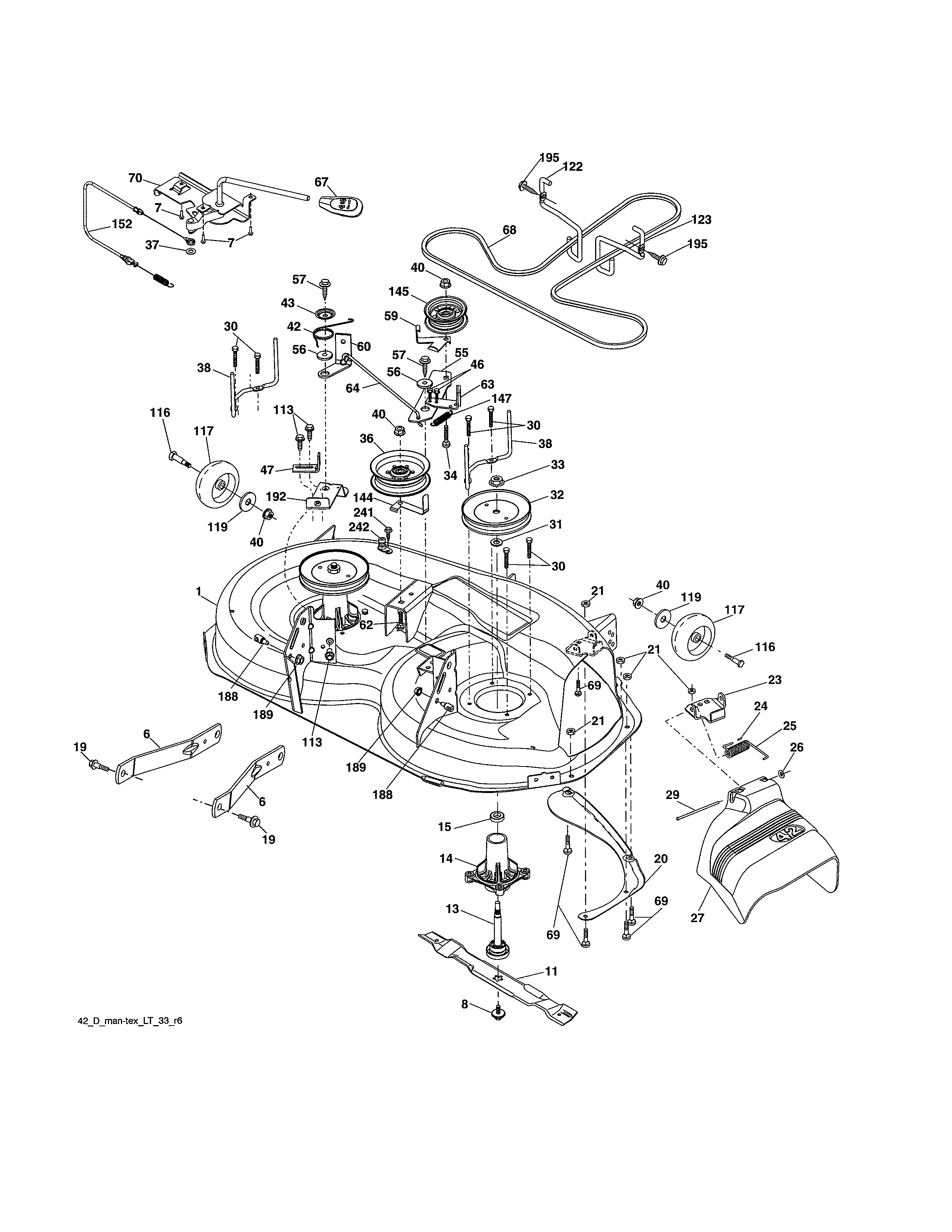 Husqvarna 96043017200 mower deck diagram
