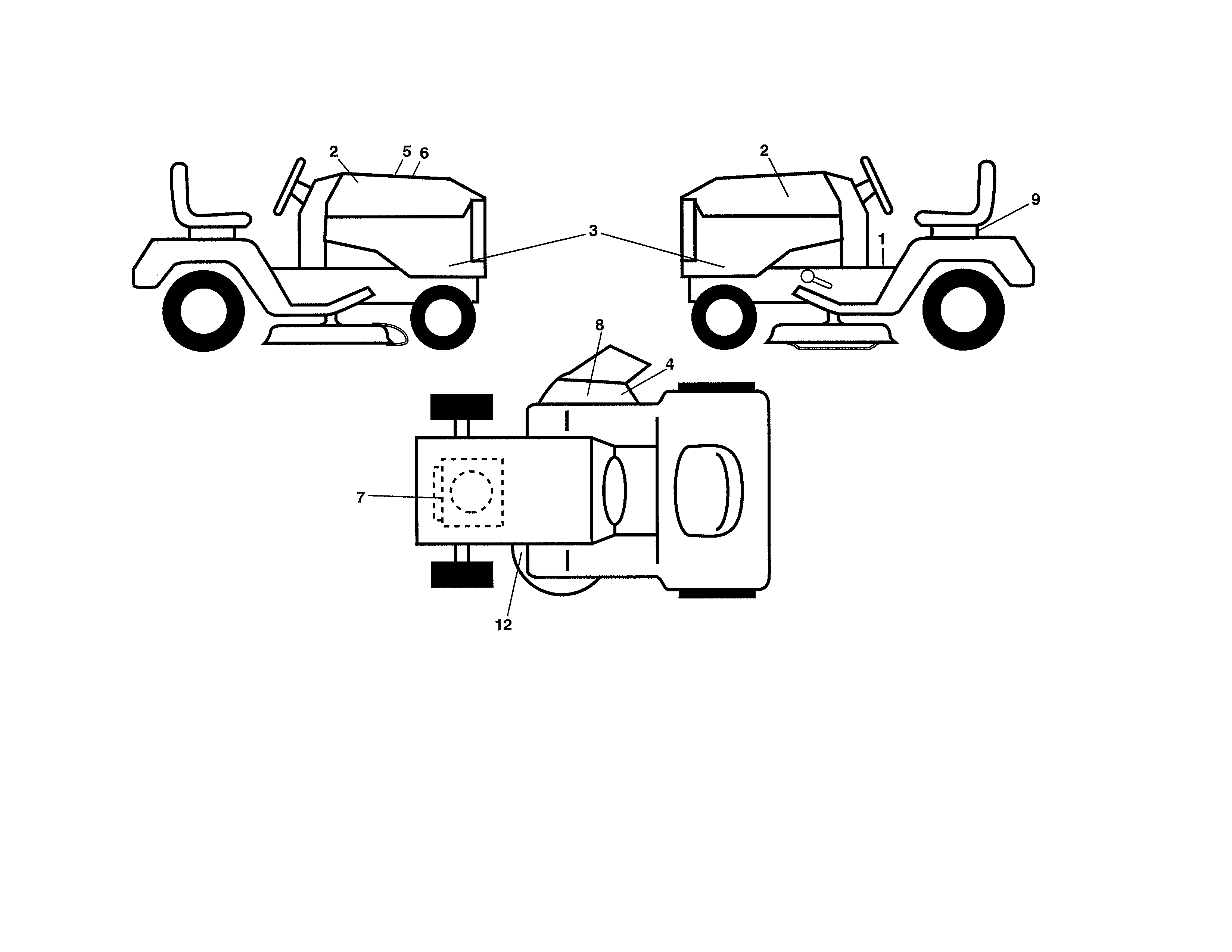 Husqvarna YTH22V46-96043018101 decals diagram