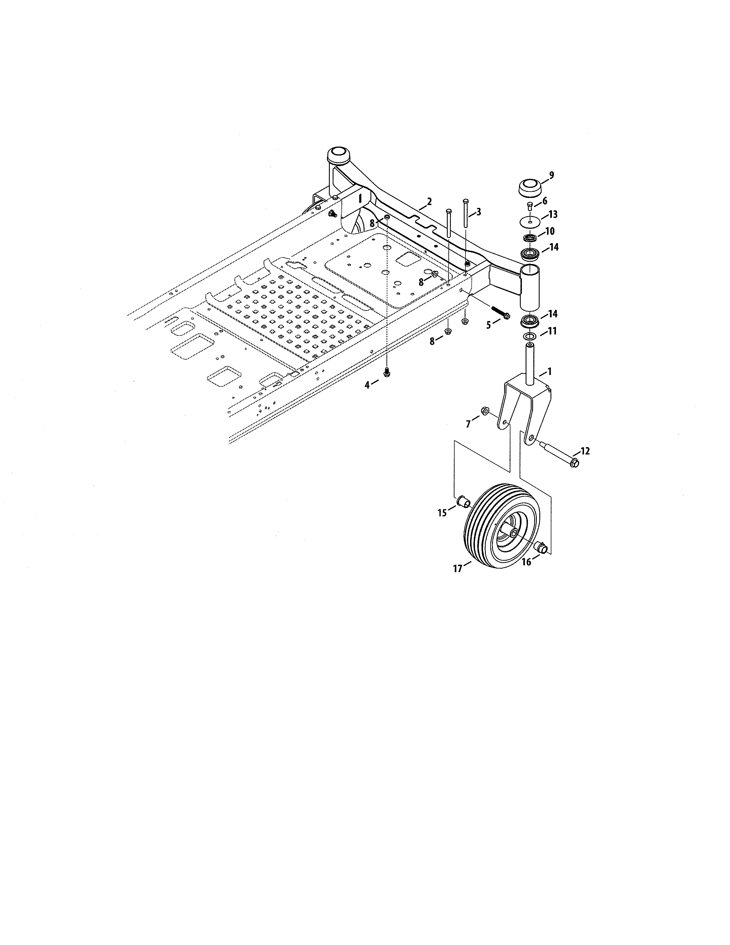 Craftsman 247204112 wheel assembly diagram