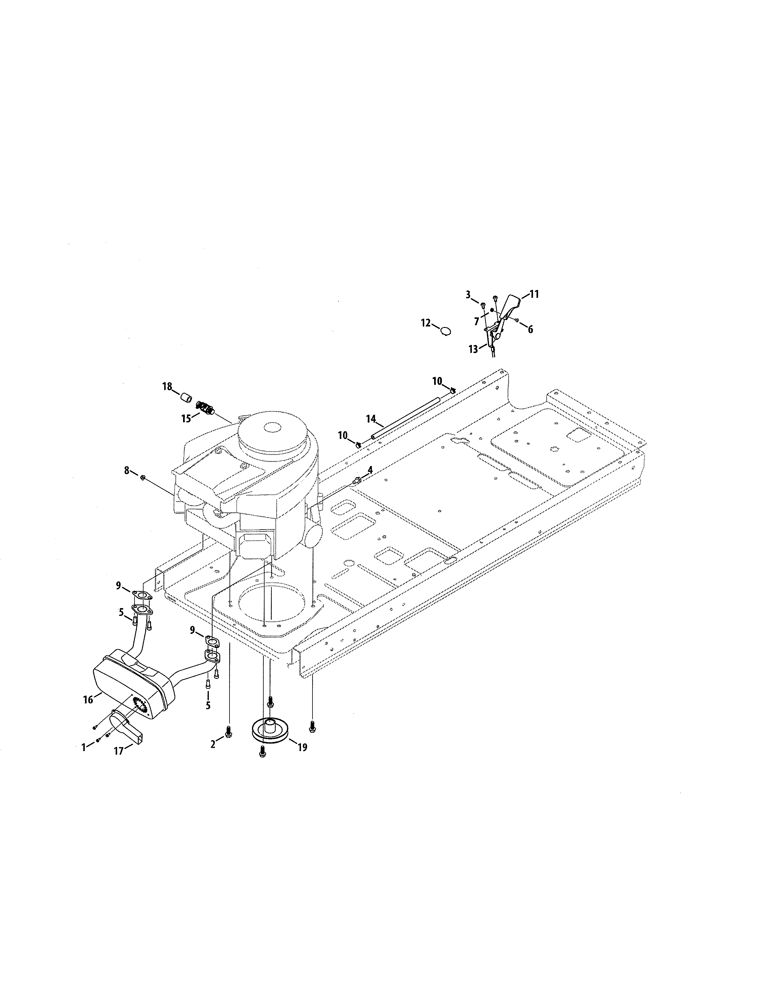 Craftsman 247204112 engine/muffler diagram