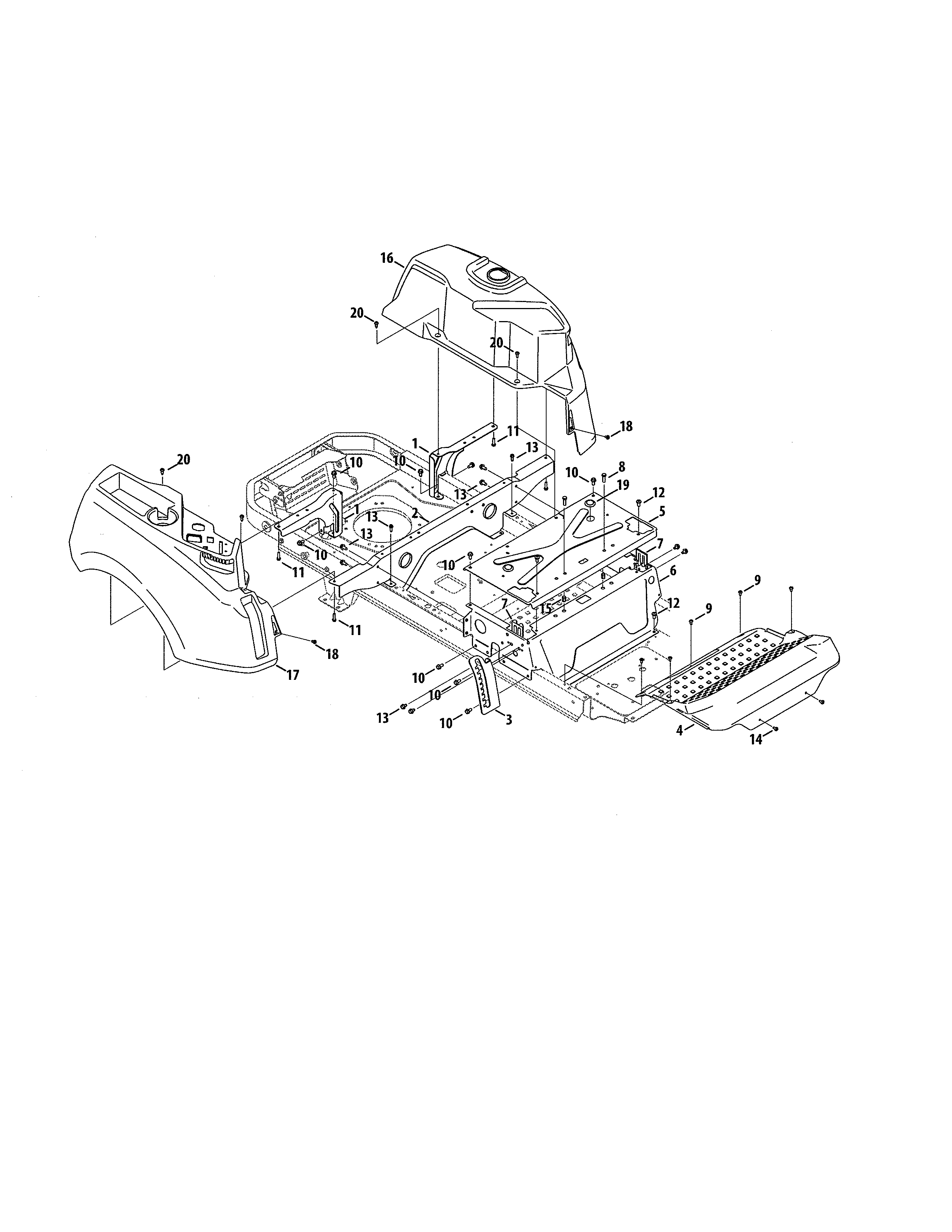 Craftsman 247204112 console/seat frame diagram