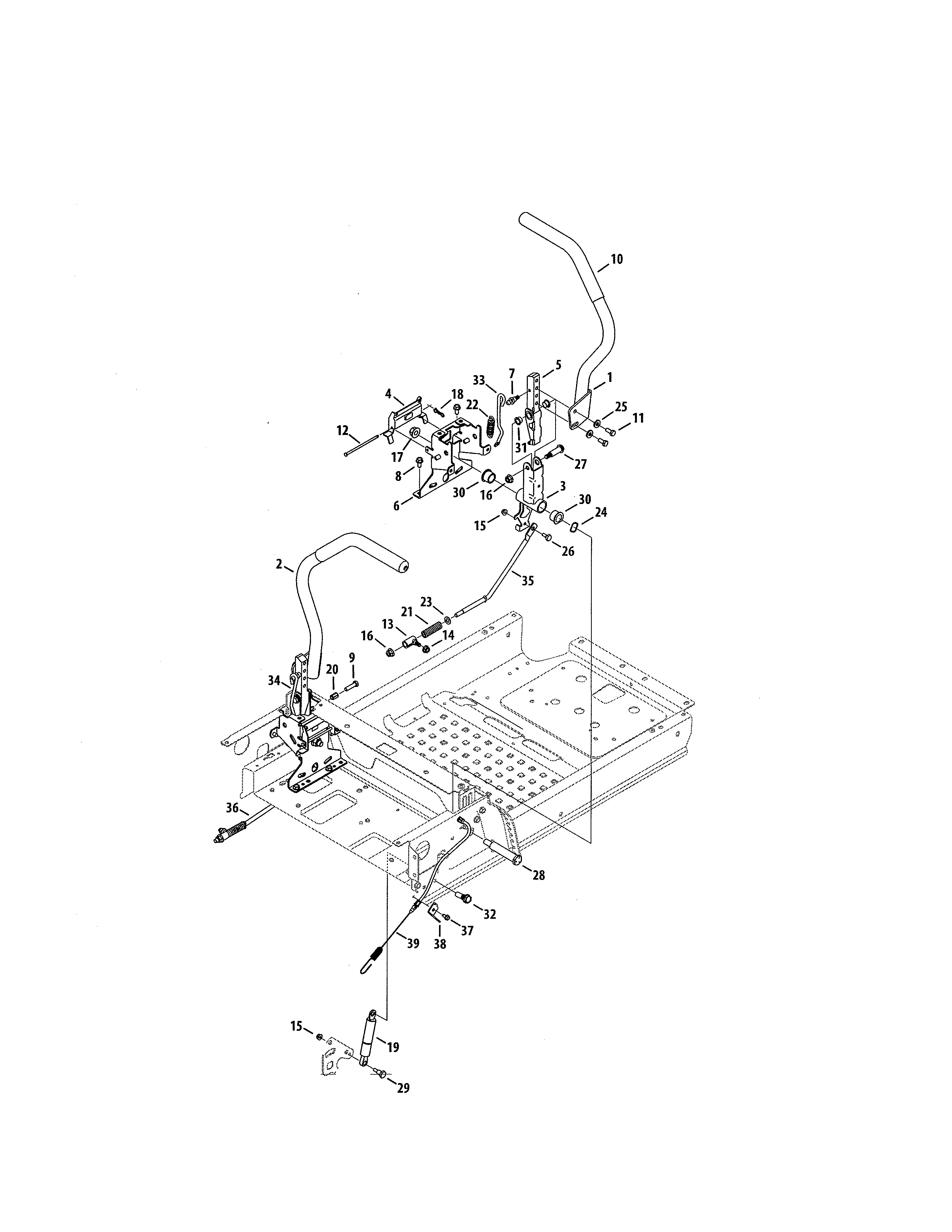 Craftsman 247204112 lapbar levers diagram
