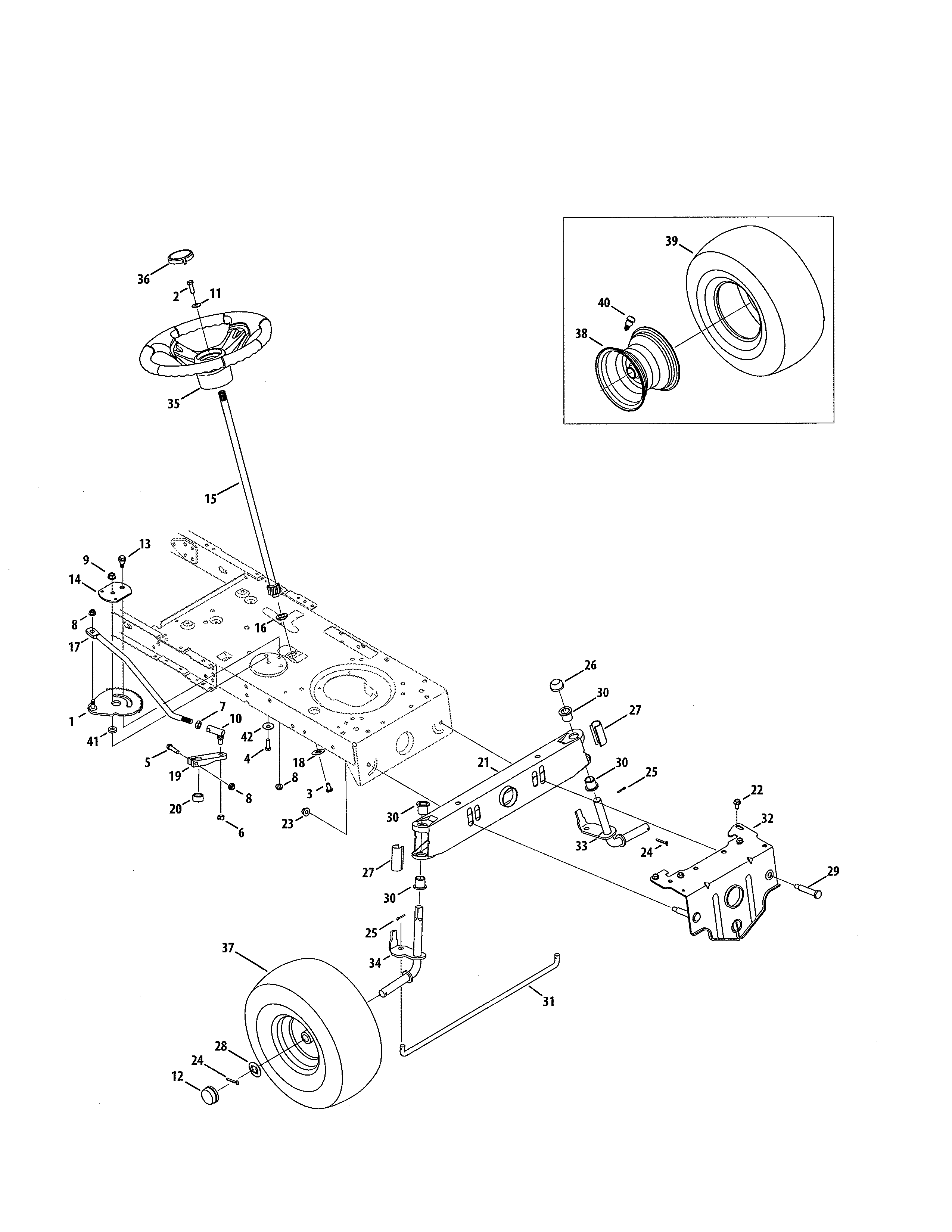Craftsman 247203702 steering diagram
