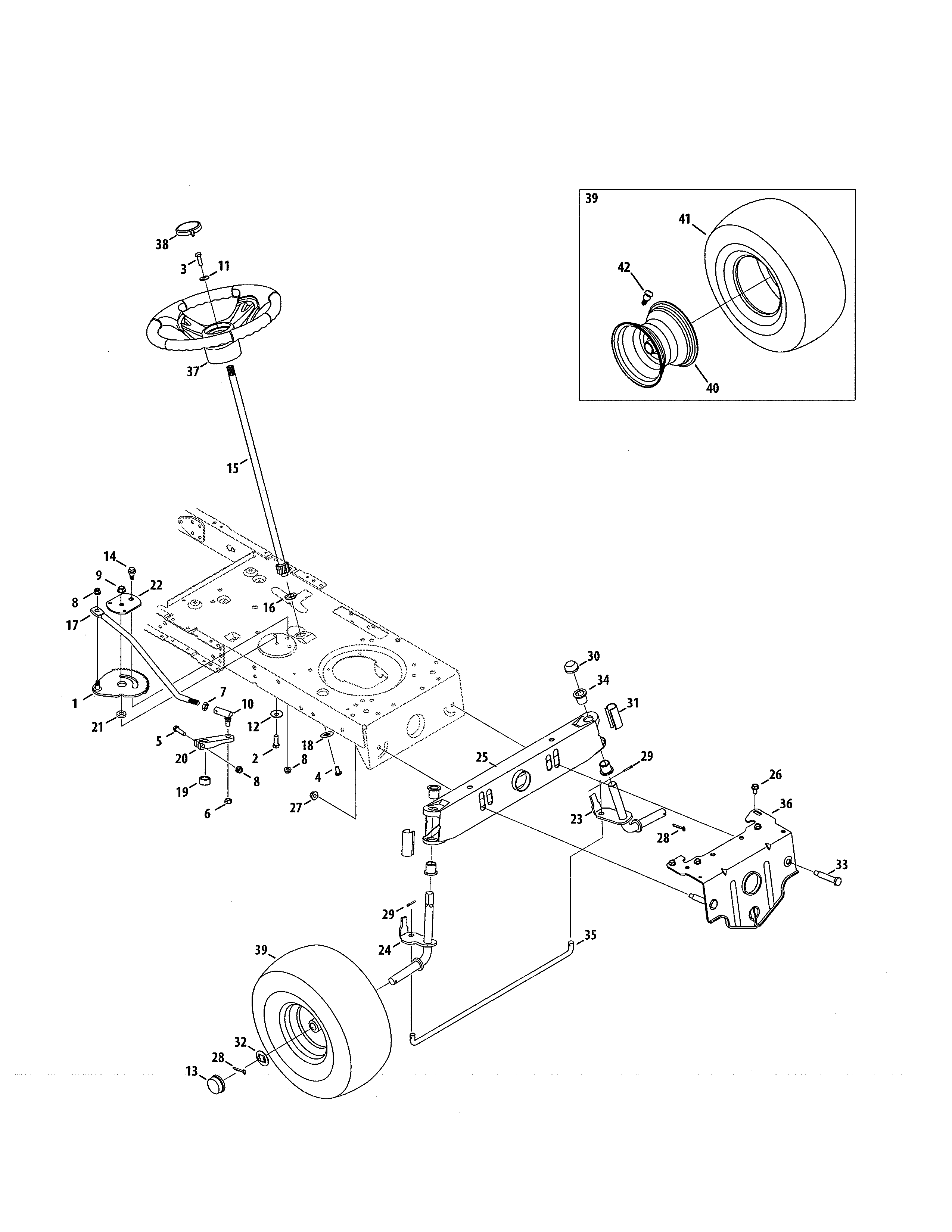 Craftsman 247203744 steering diagram