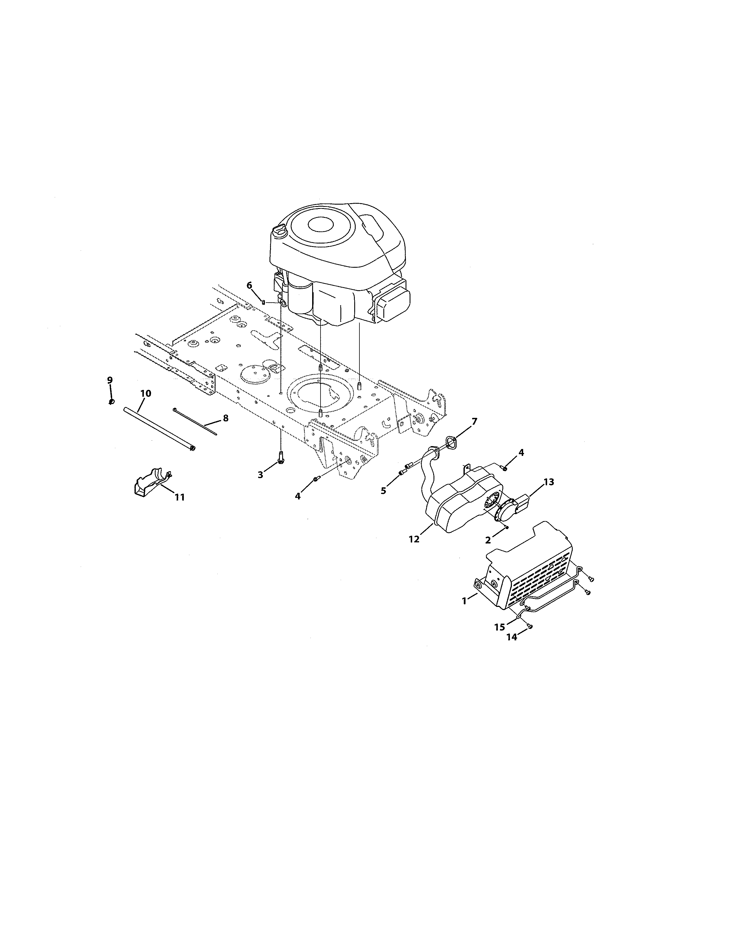Craftsman 247203744 engine/muffler diagram