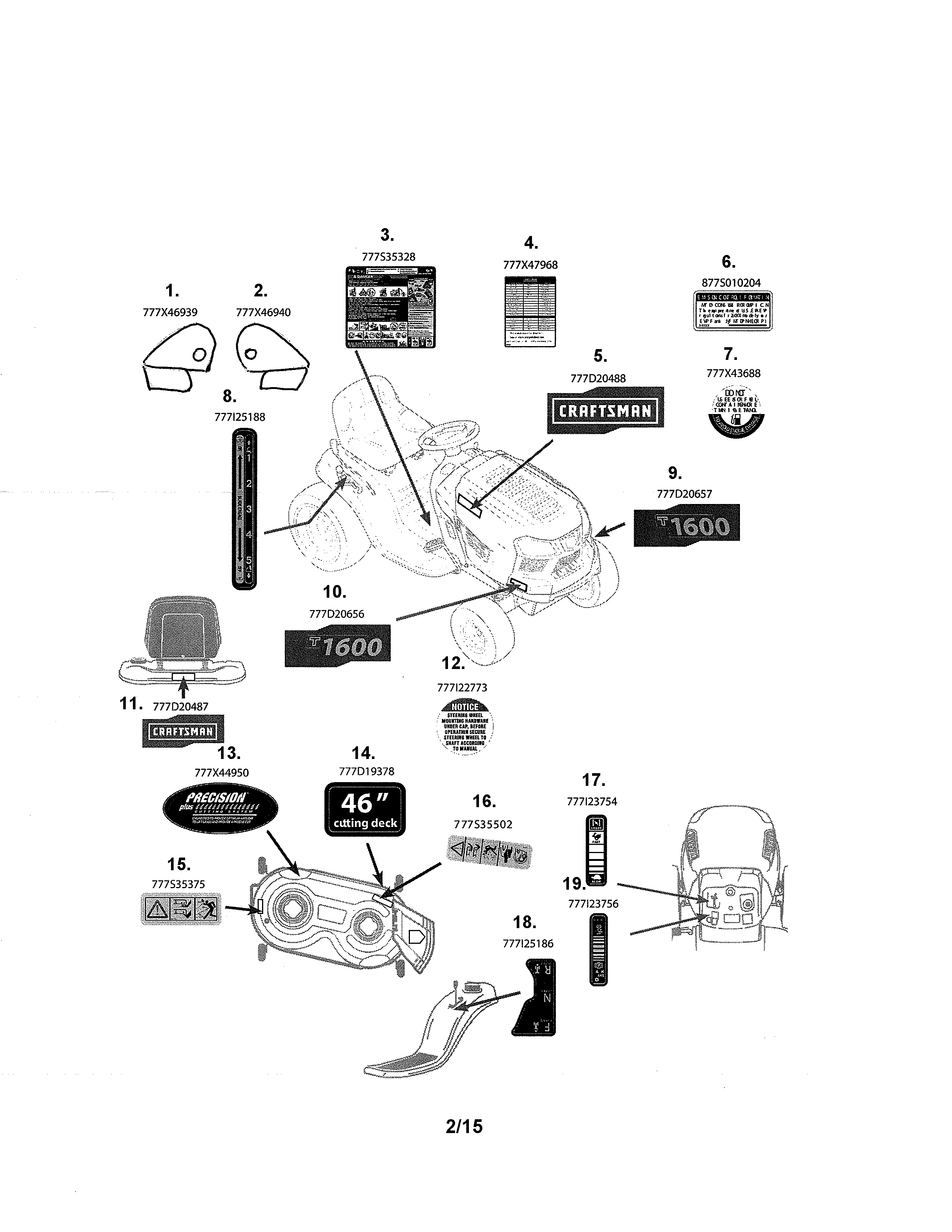 Craftsman 247203754 decals diagram