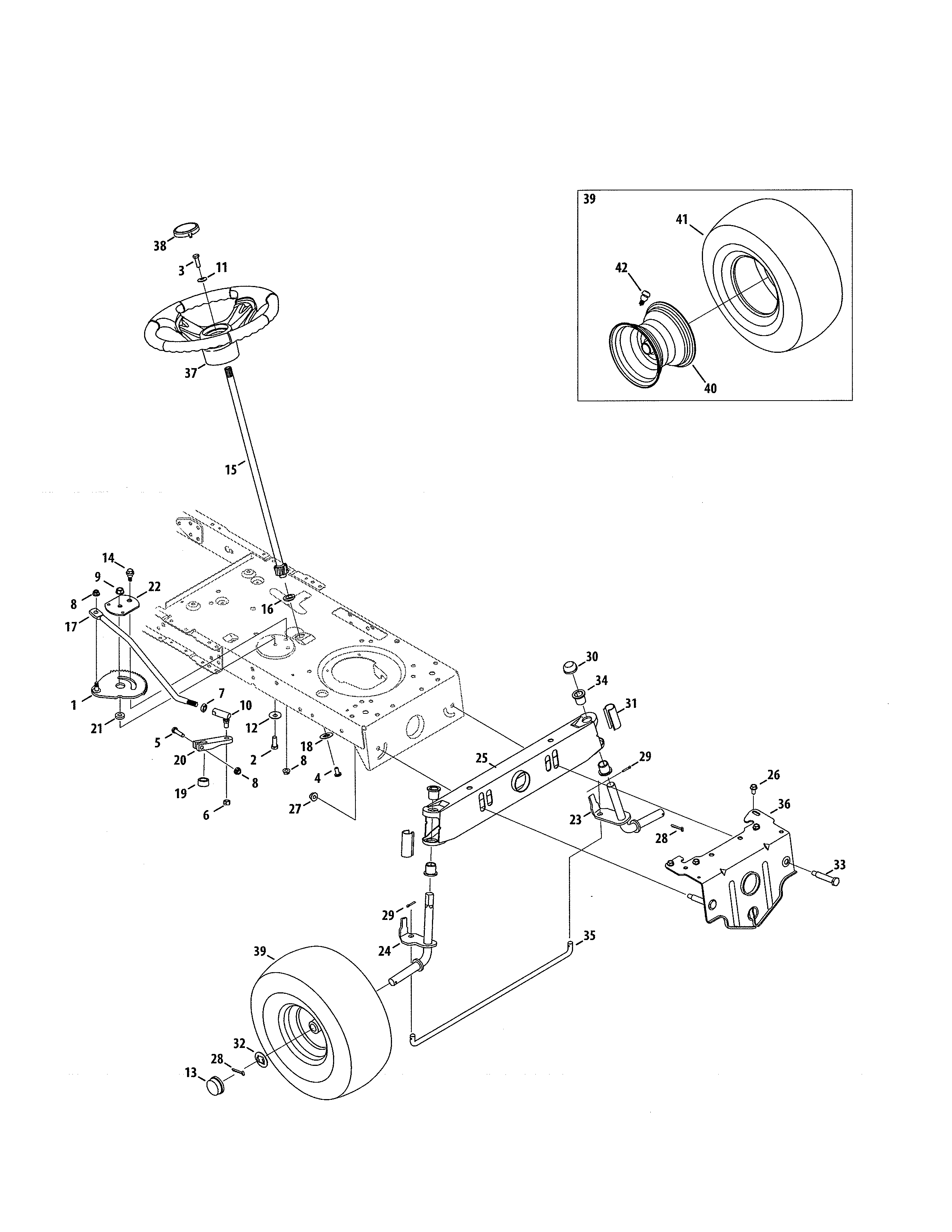 Craftsman 247203754 steering diagram