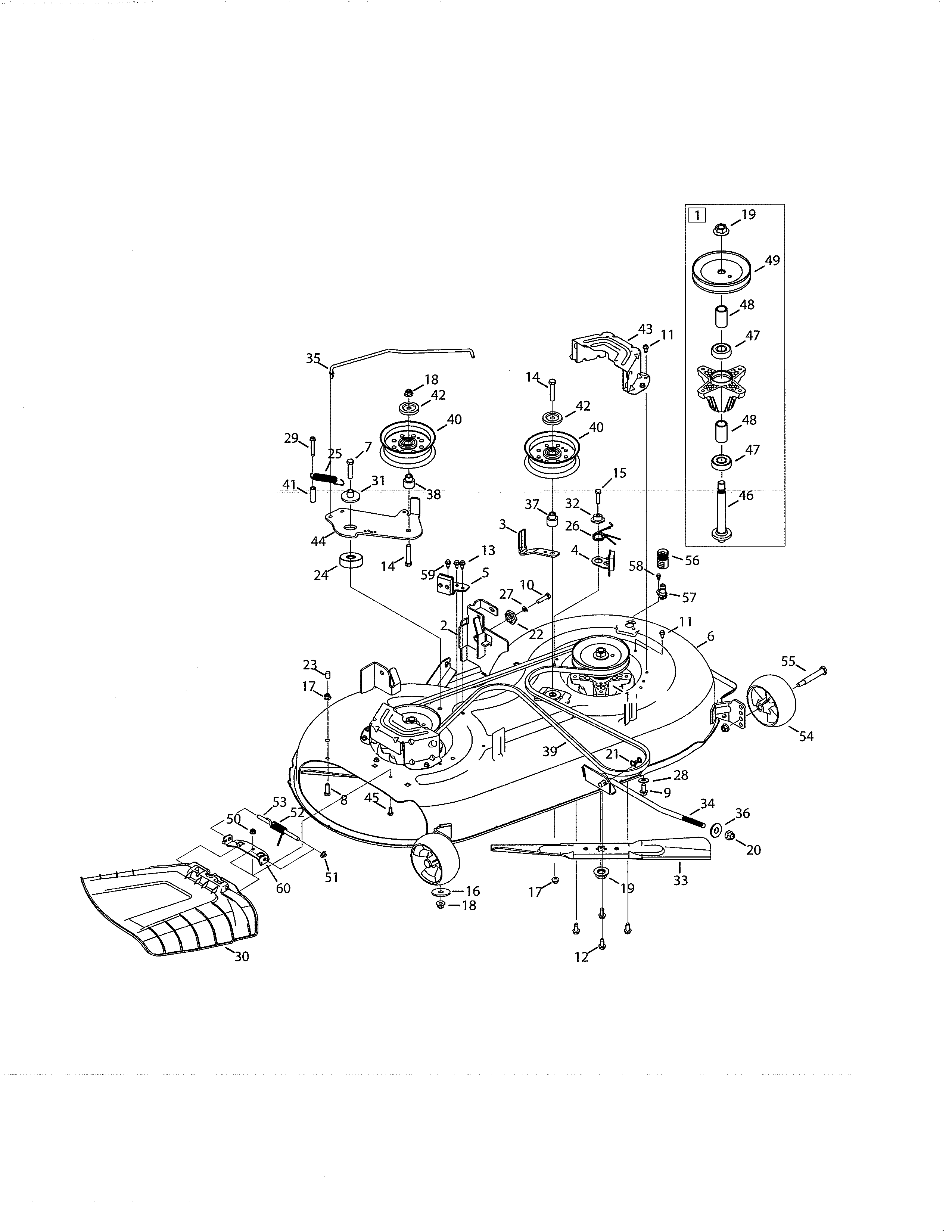 MTD 13AP78XS099 deck/spindle assembly diagram