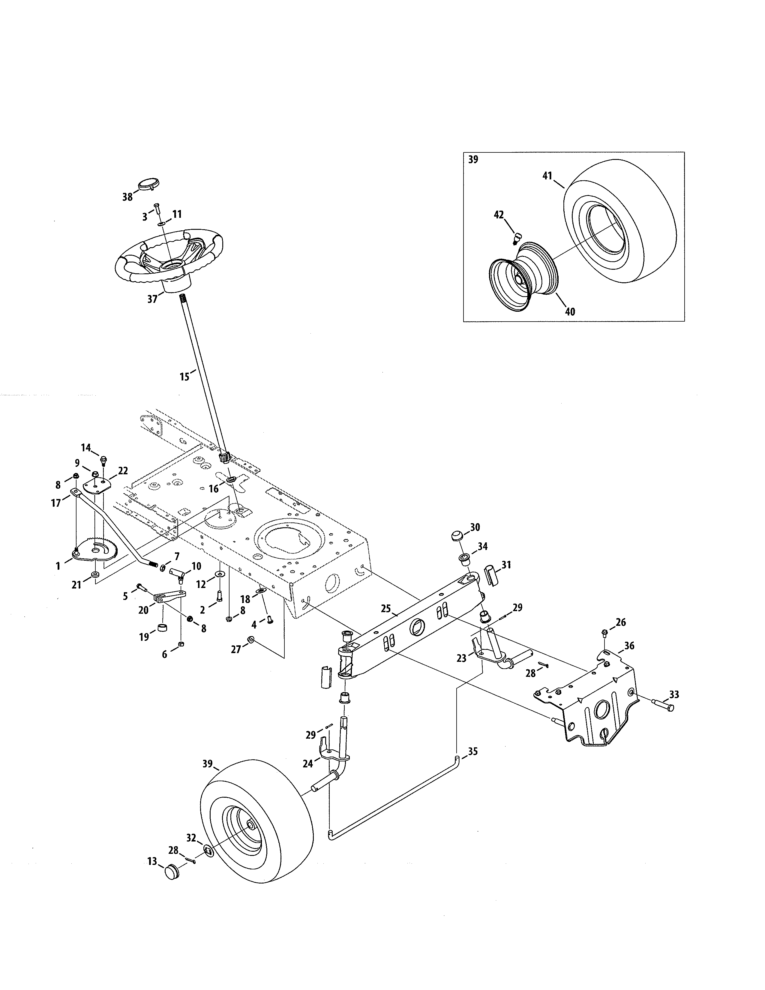 Craftsman 247203772 steering diagram