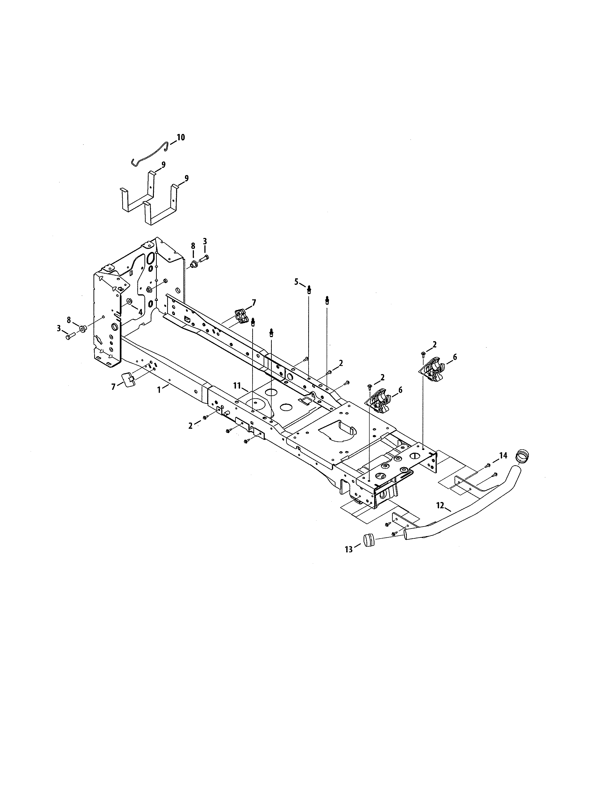 Craftsman 247204420 frame/bumper diagram