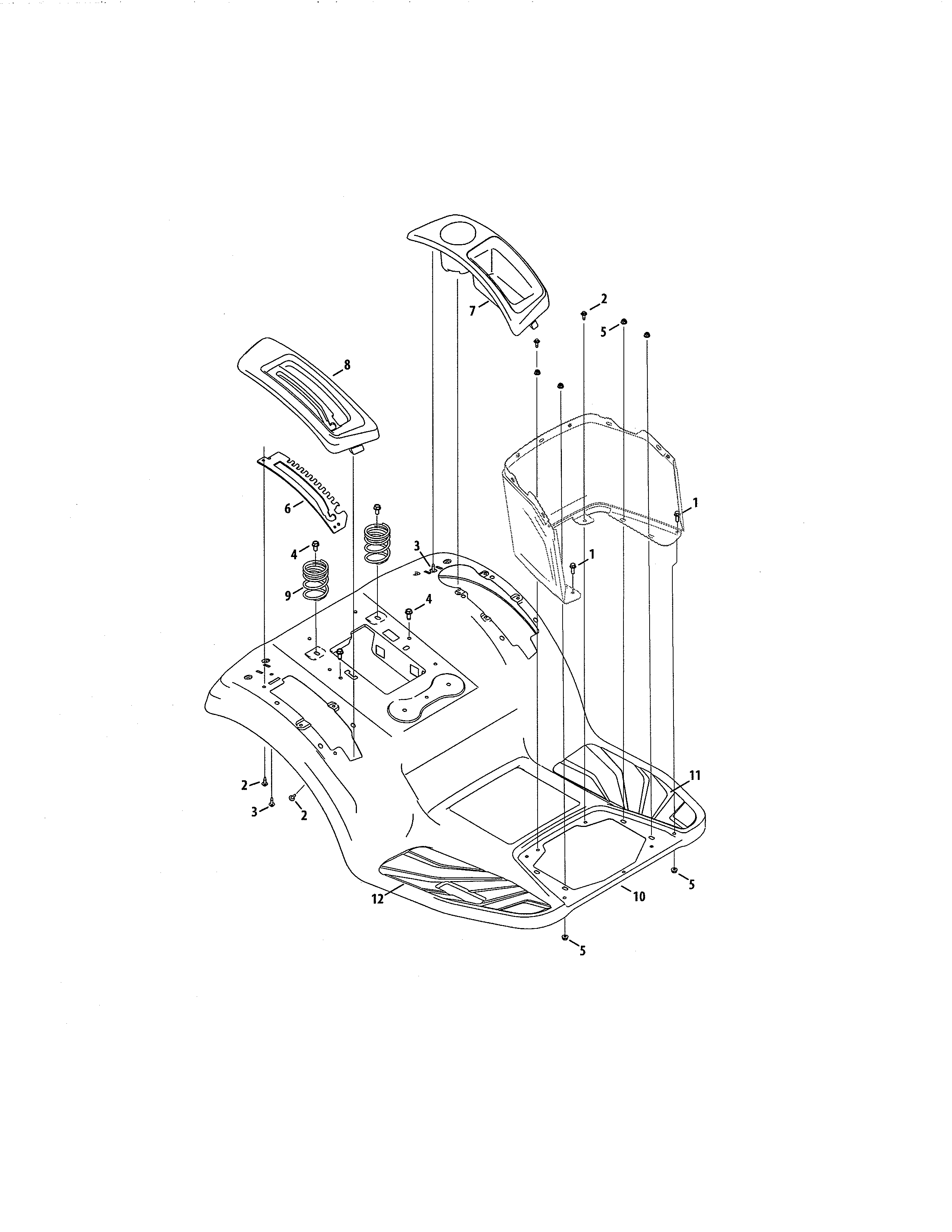 MTD 13A7A1ZW099 fender/covers diagram