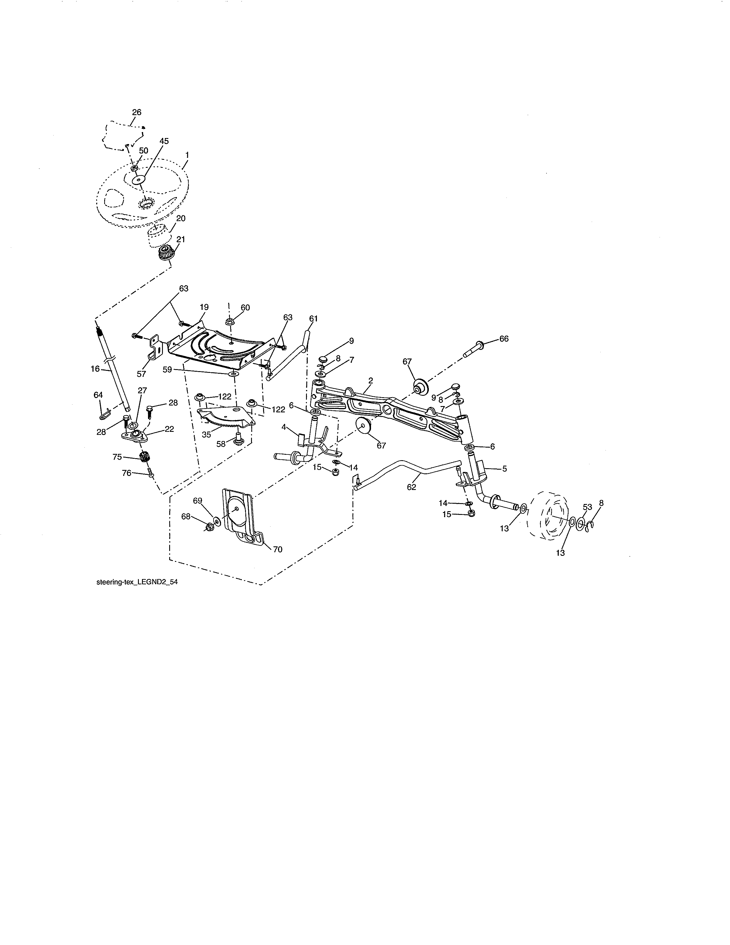 Craftsman 917253715 steering diagram