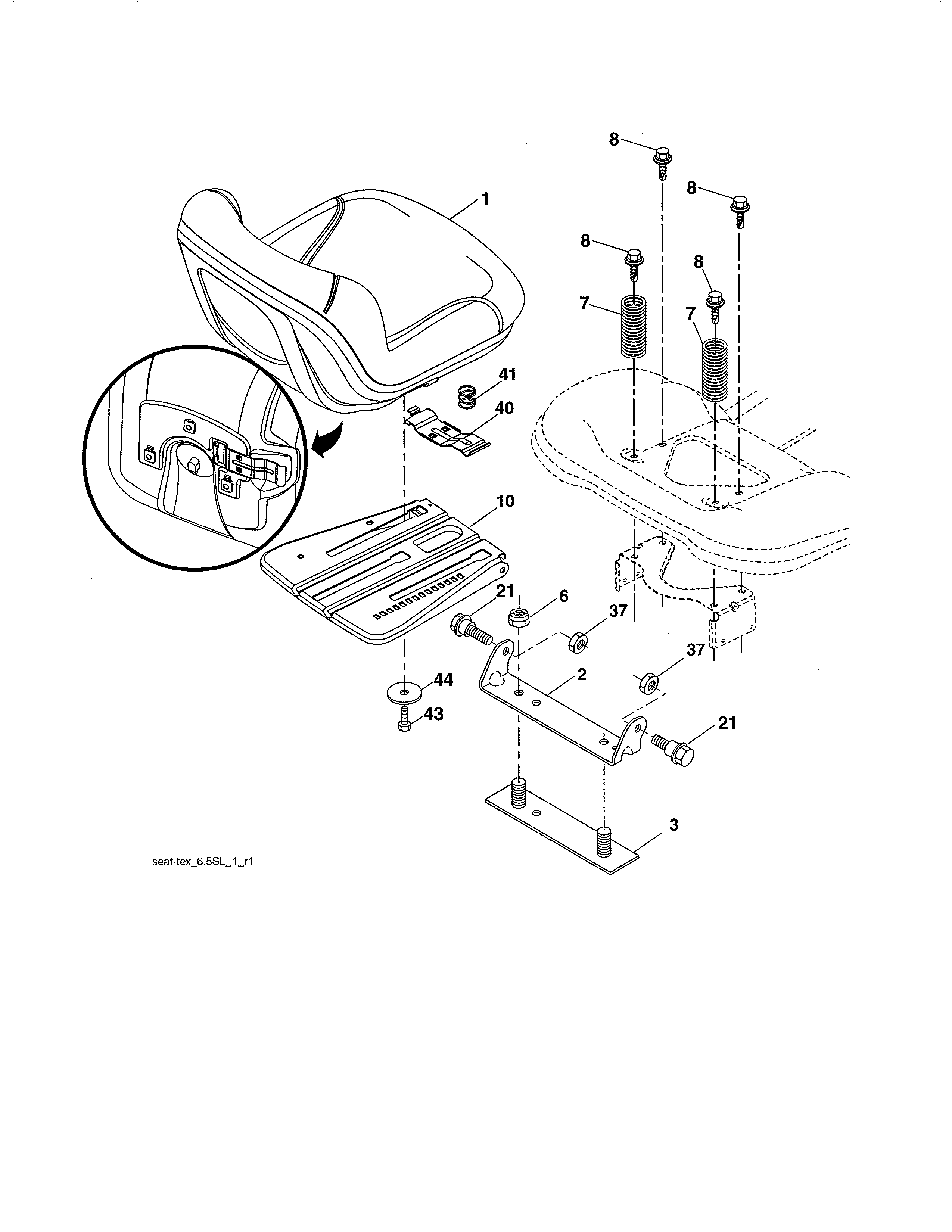 Craftsman 917253715 seat diagram