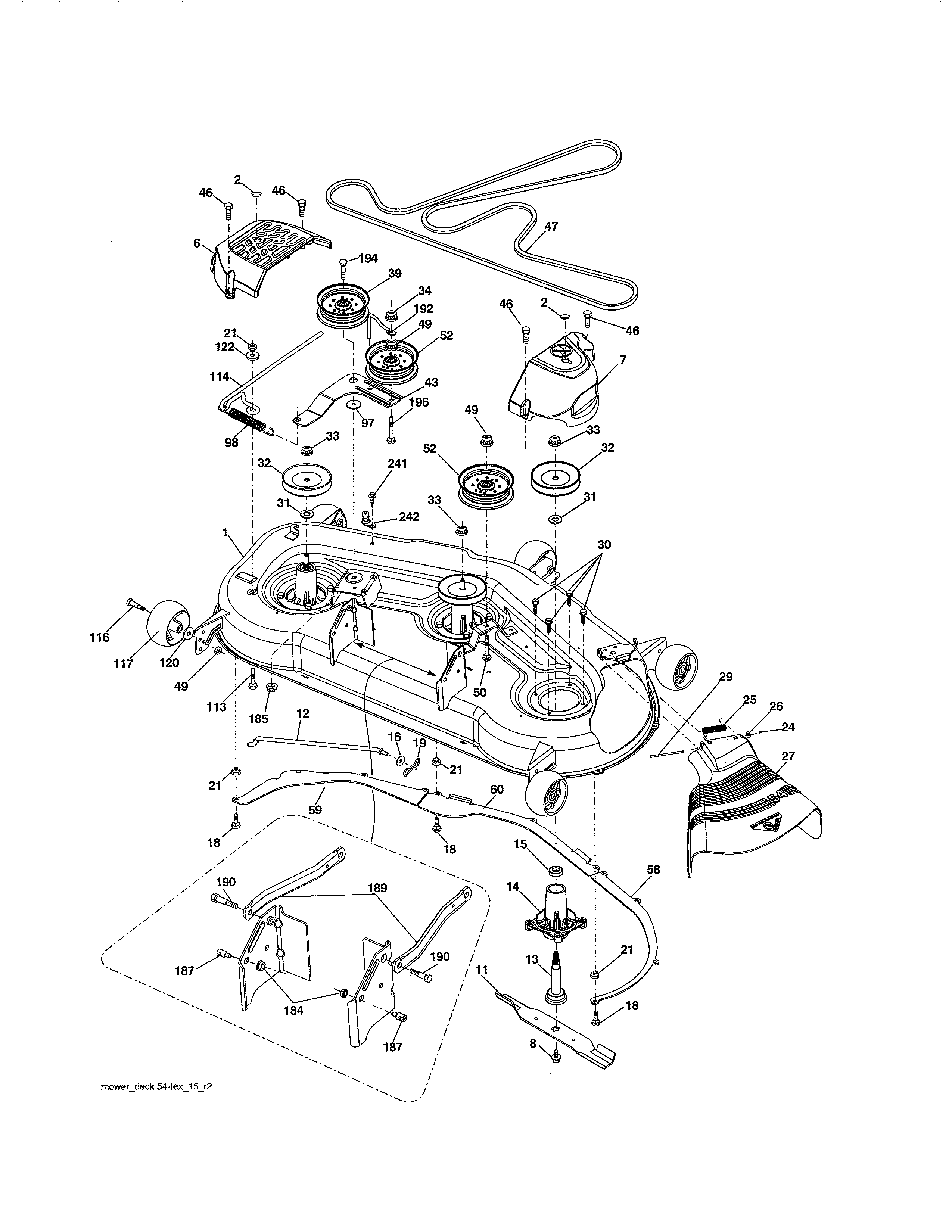 Craftsman 917253715 mower deck diagram