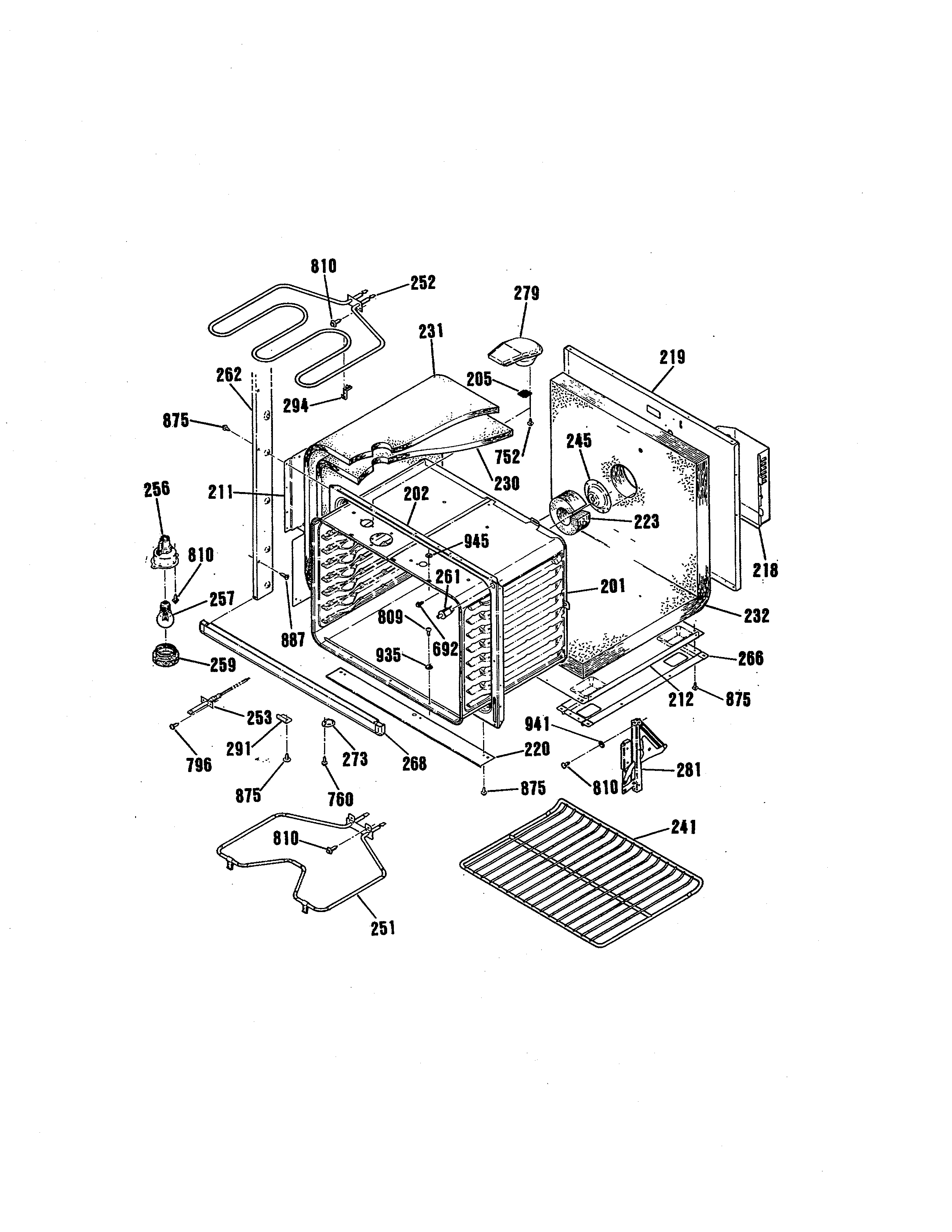 GE JTP56AV1AA body diagram