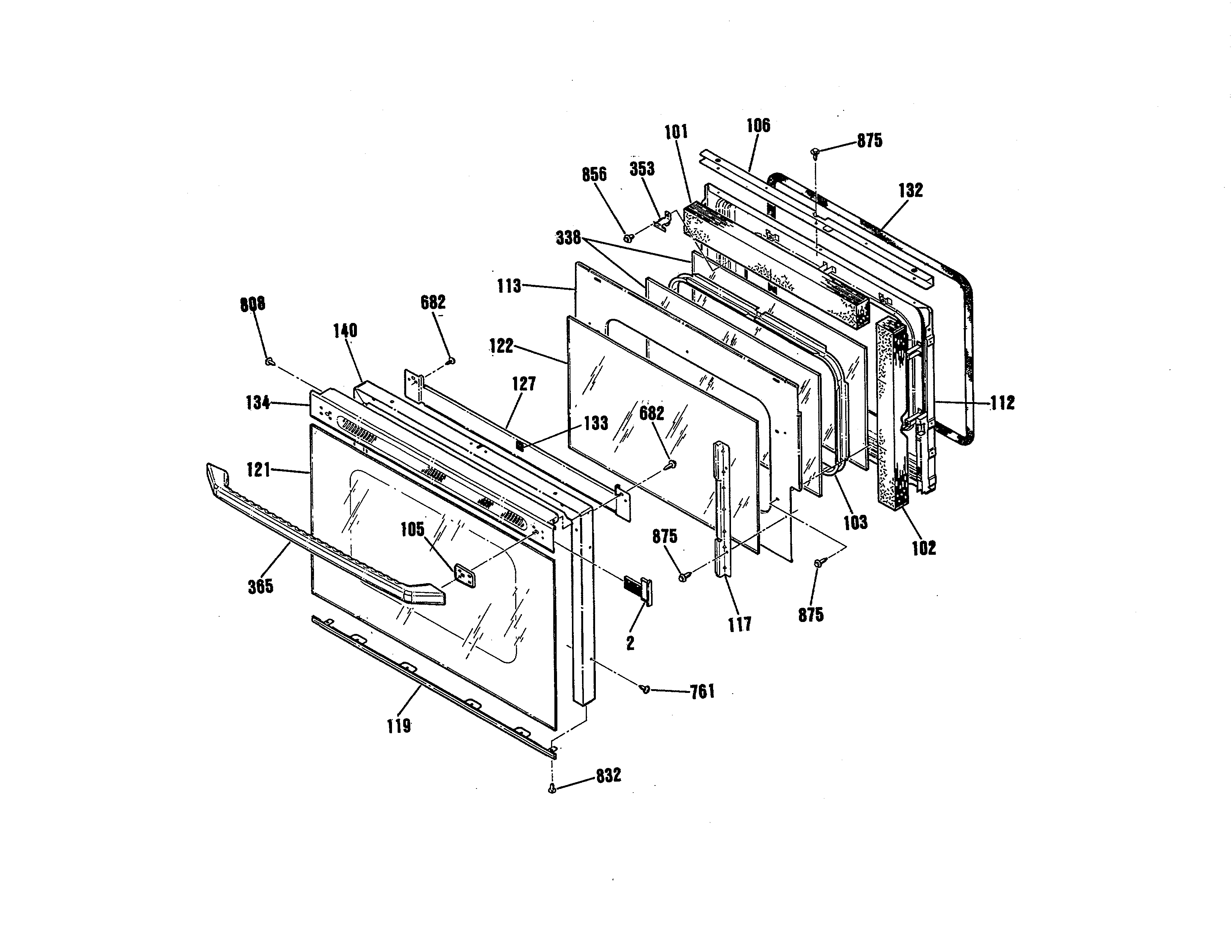 GE JTP56AV1AA door diagram