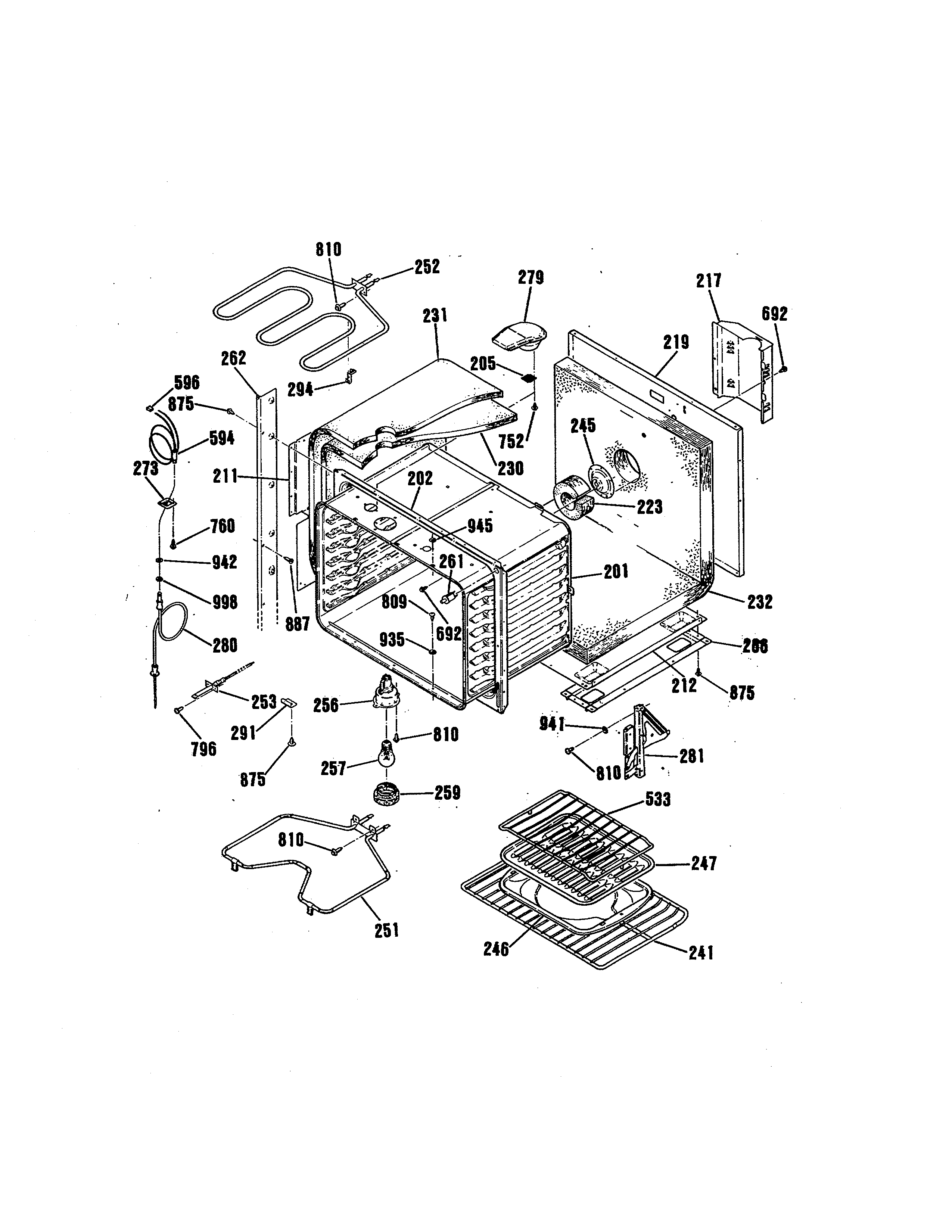 GE JTP56AV1AA body ii diagram