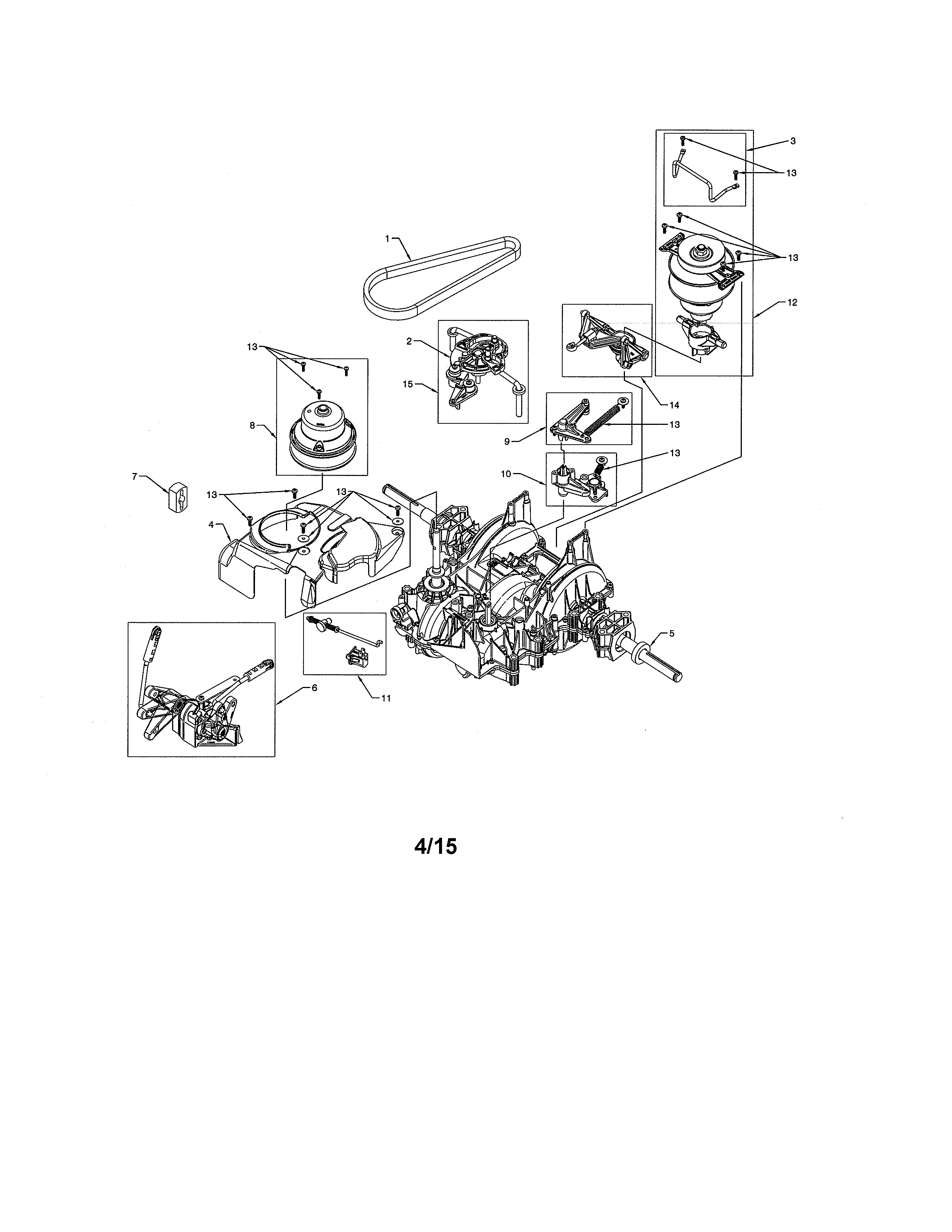 Craftsman 917250831 transaxle diagram