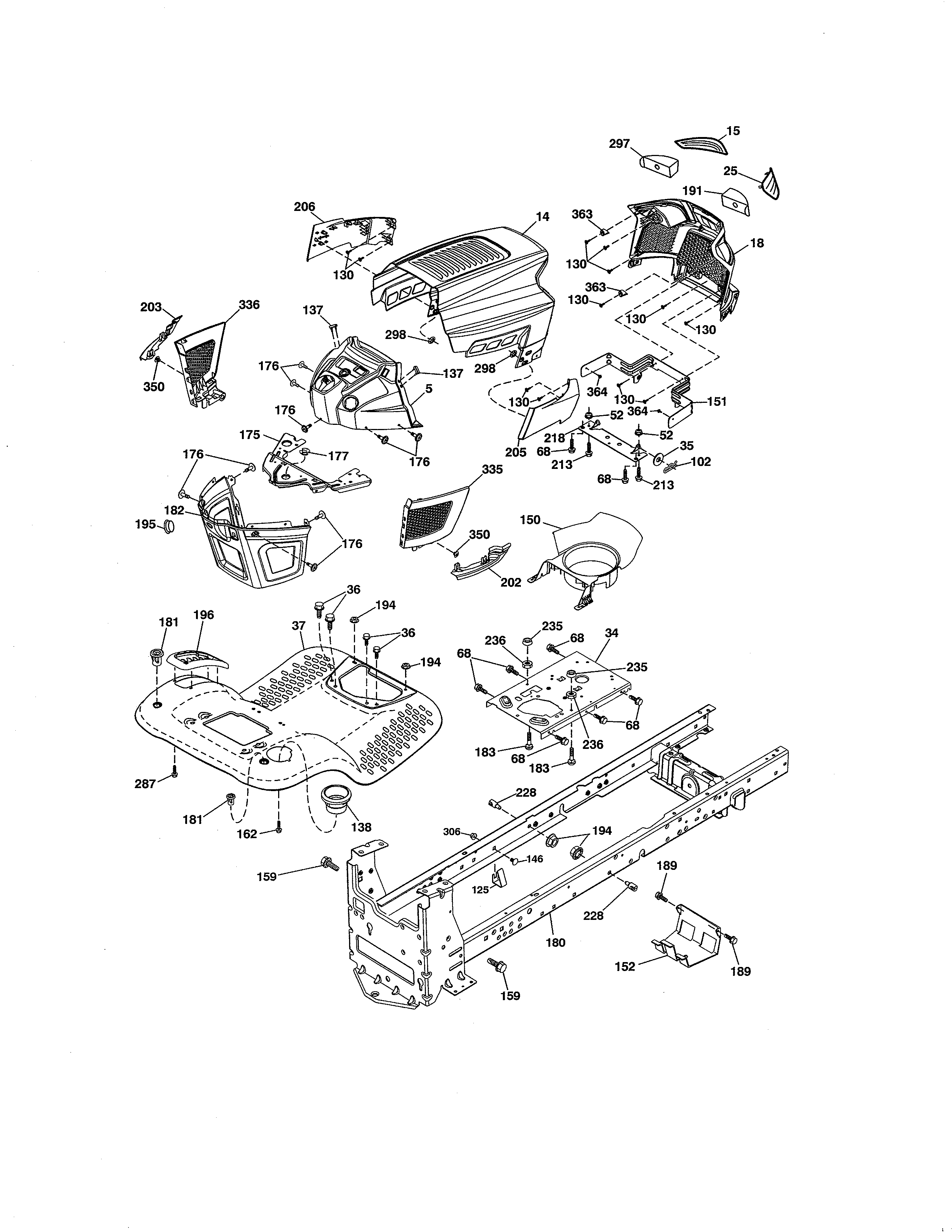 Craftsman 917203801 chassis diagram