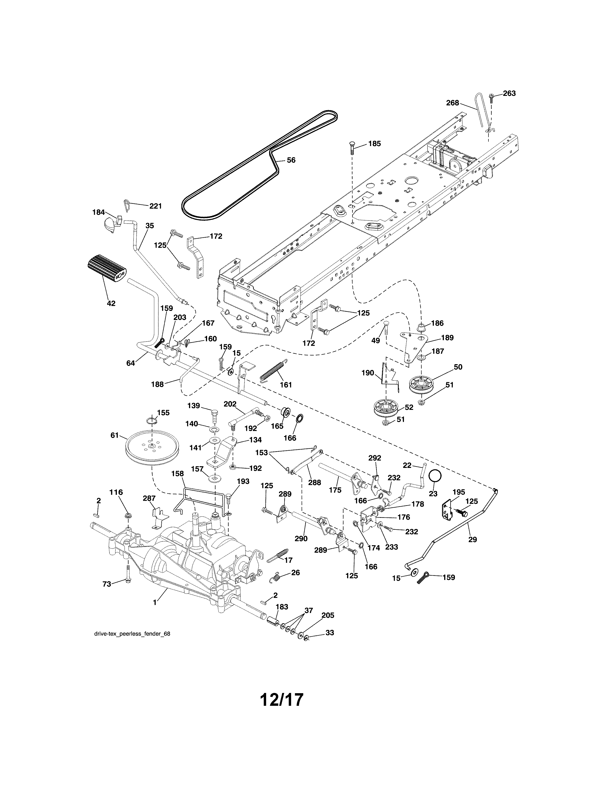 Craftsman 917203801 ground drive diagram