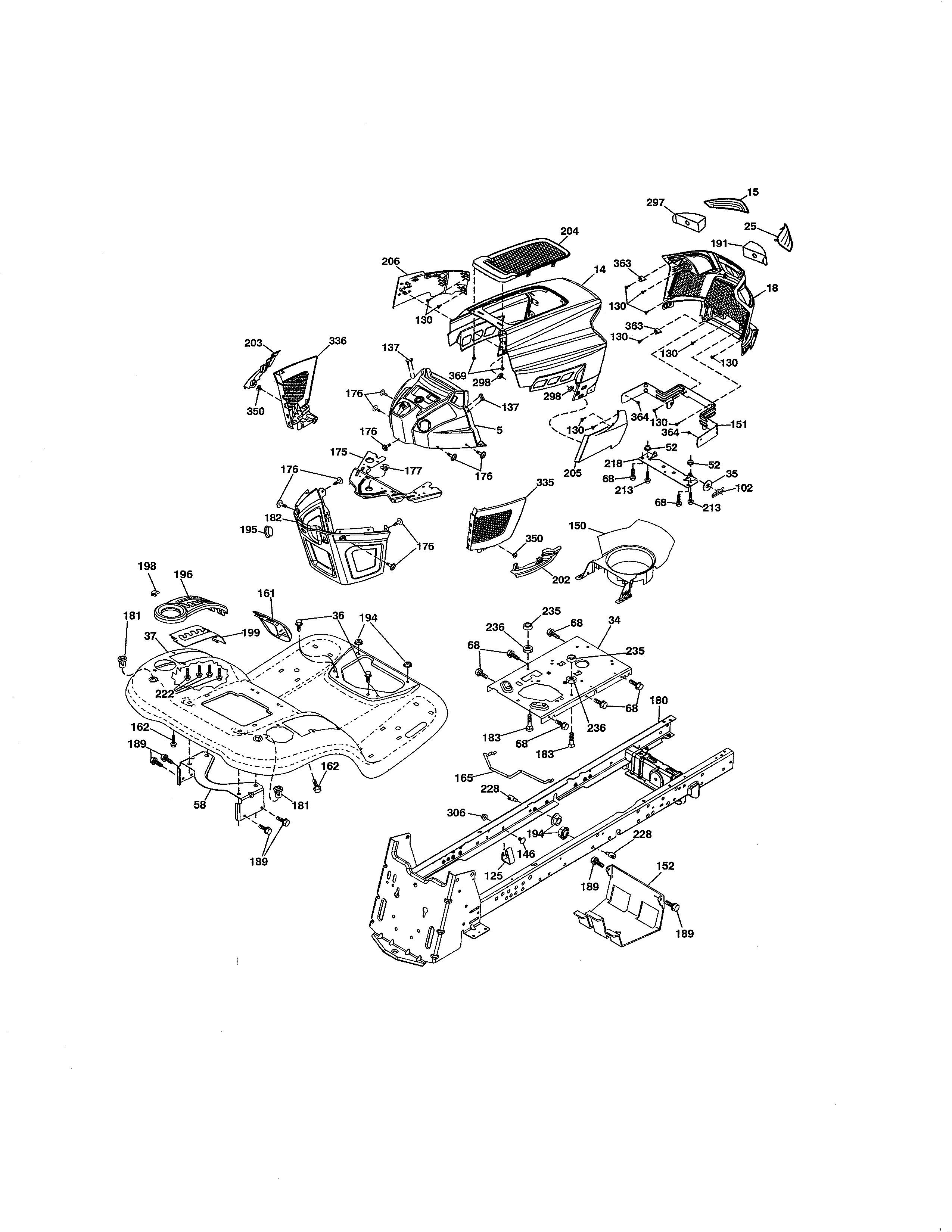 Craftsman 917204041 chassis & enclosures diagram