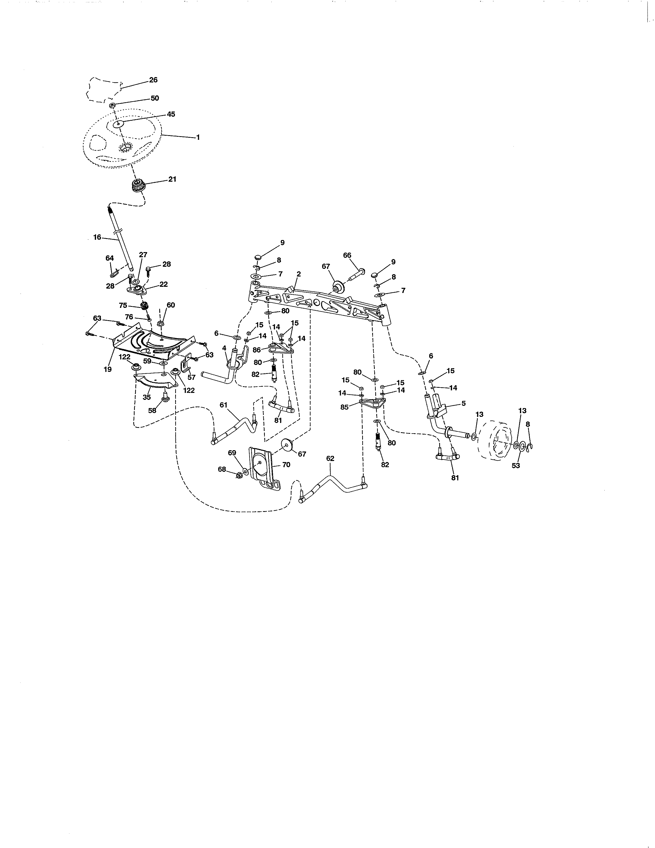 Craftsman 917204041 steering diagram