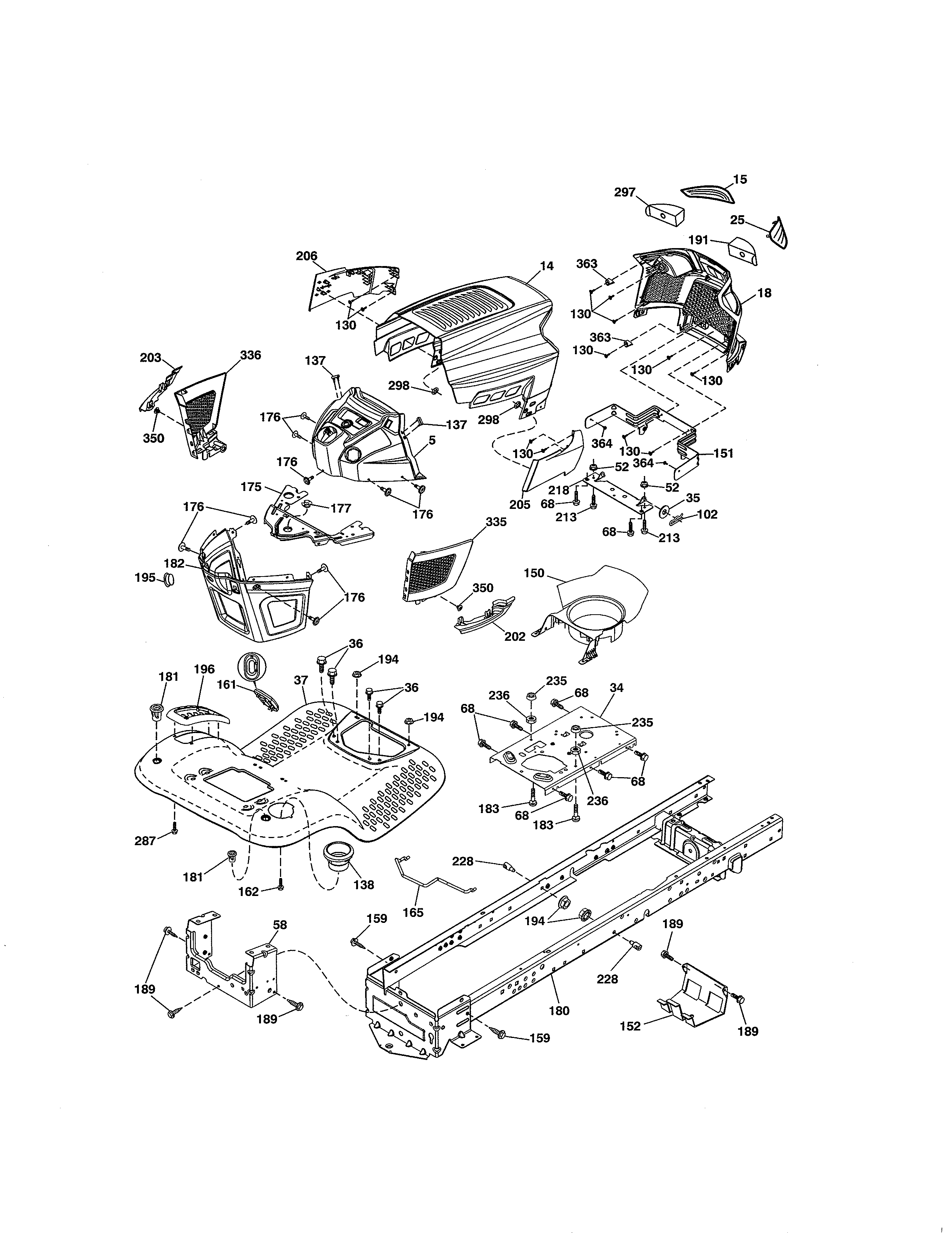 Craftsman 917250821 chassis diagram