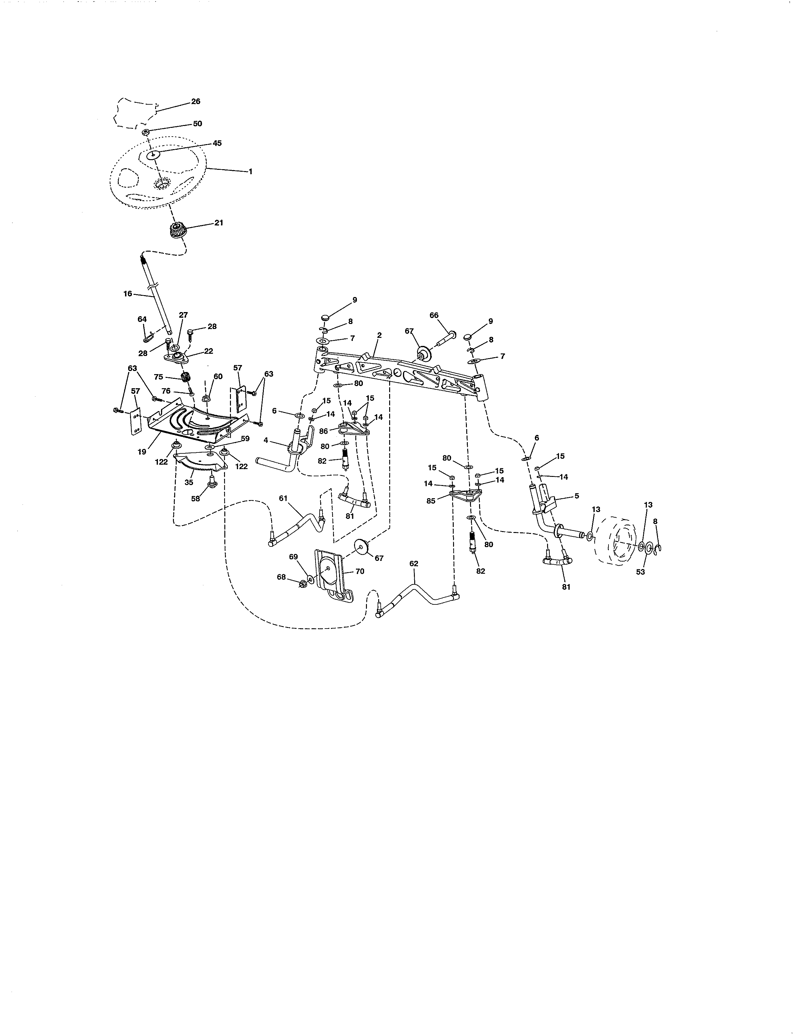 Craftsman 917250821 steering diagram