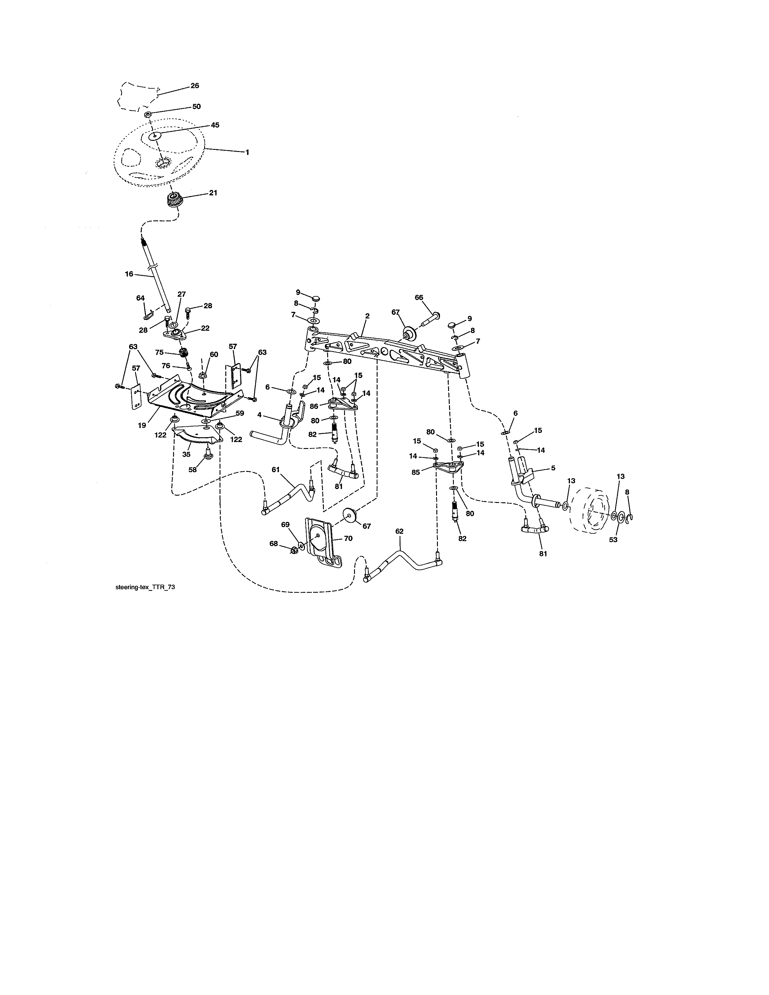 Craftsman 917250831 steering diagram