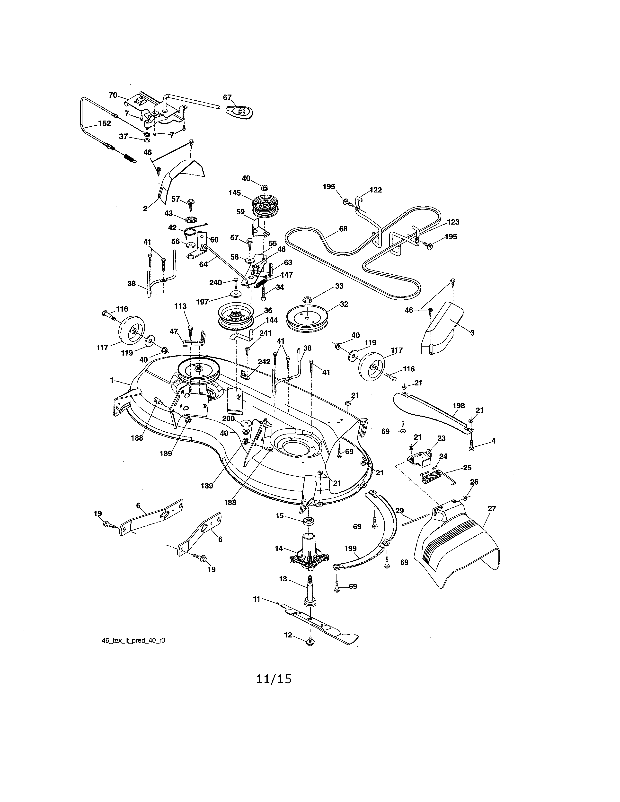 Craftsman 917250831 mower deck diagram
