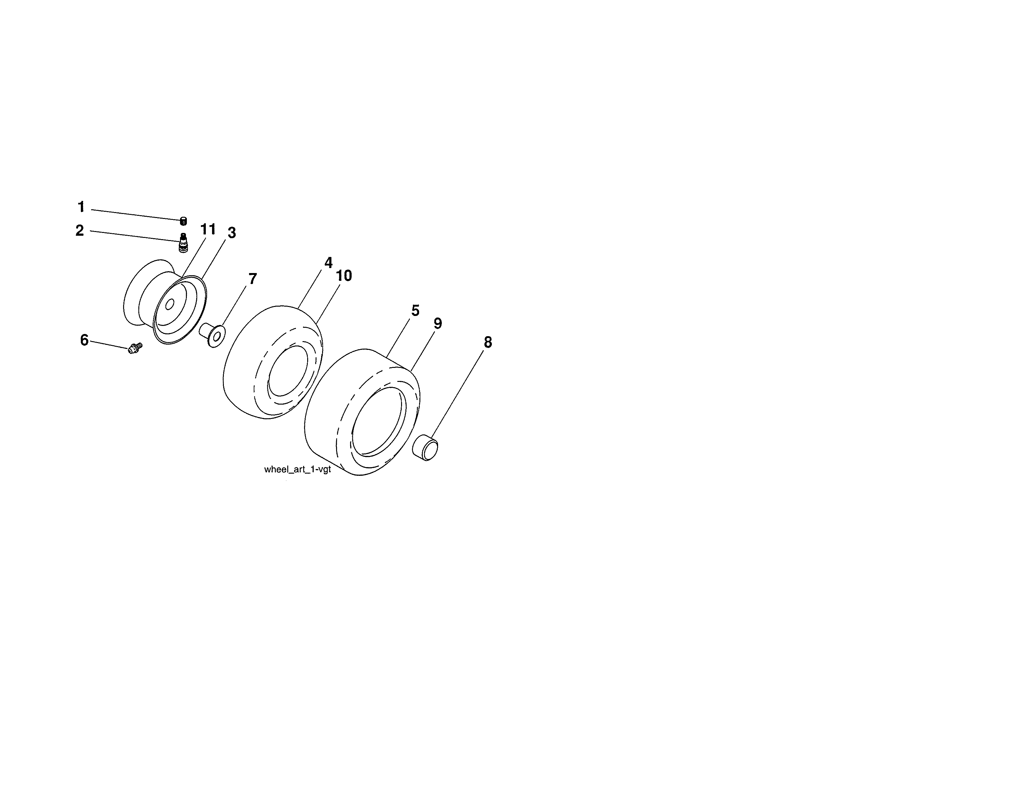 Craftsman 917250831 wheels & tires diagram