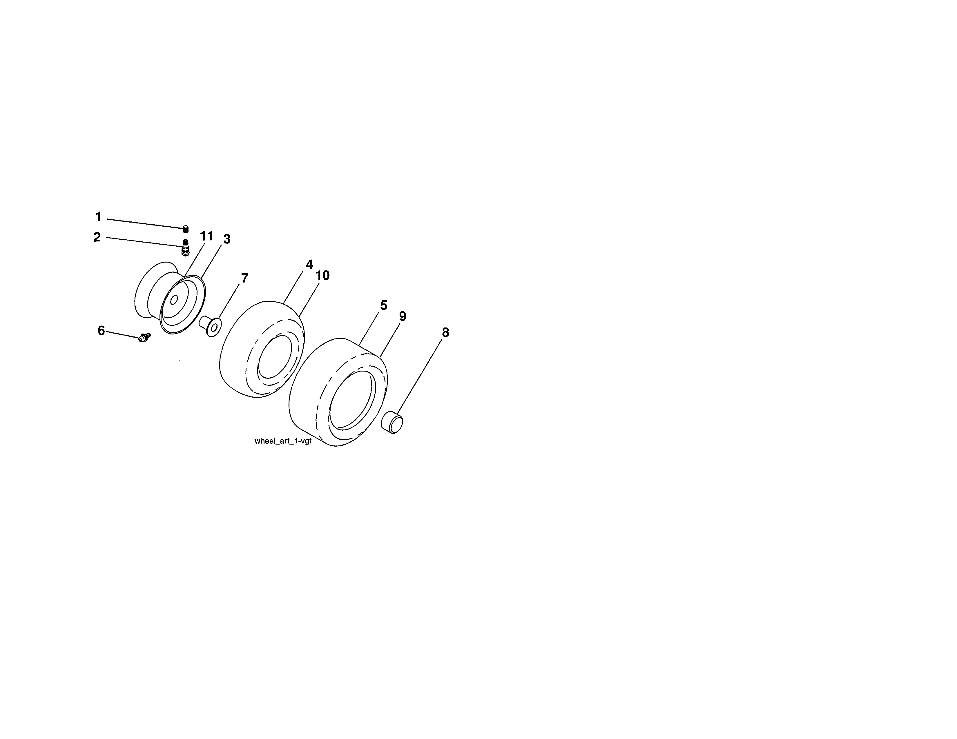Craftsman 917250842 wheels & tires diagram